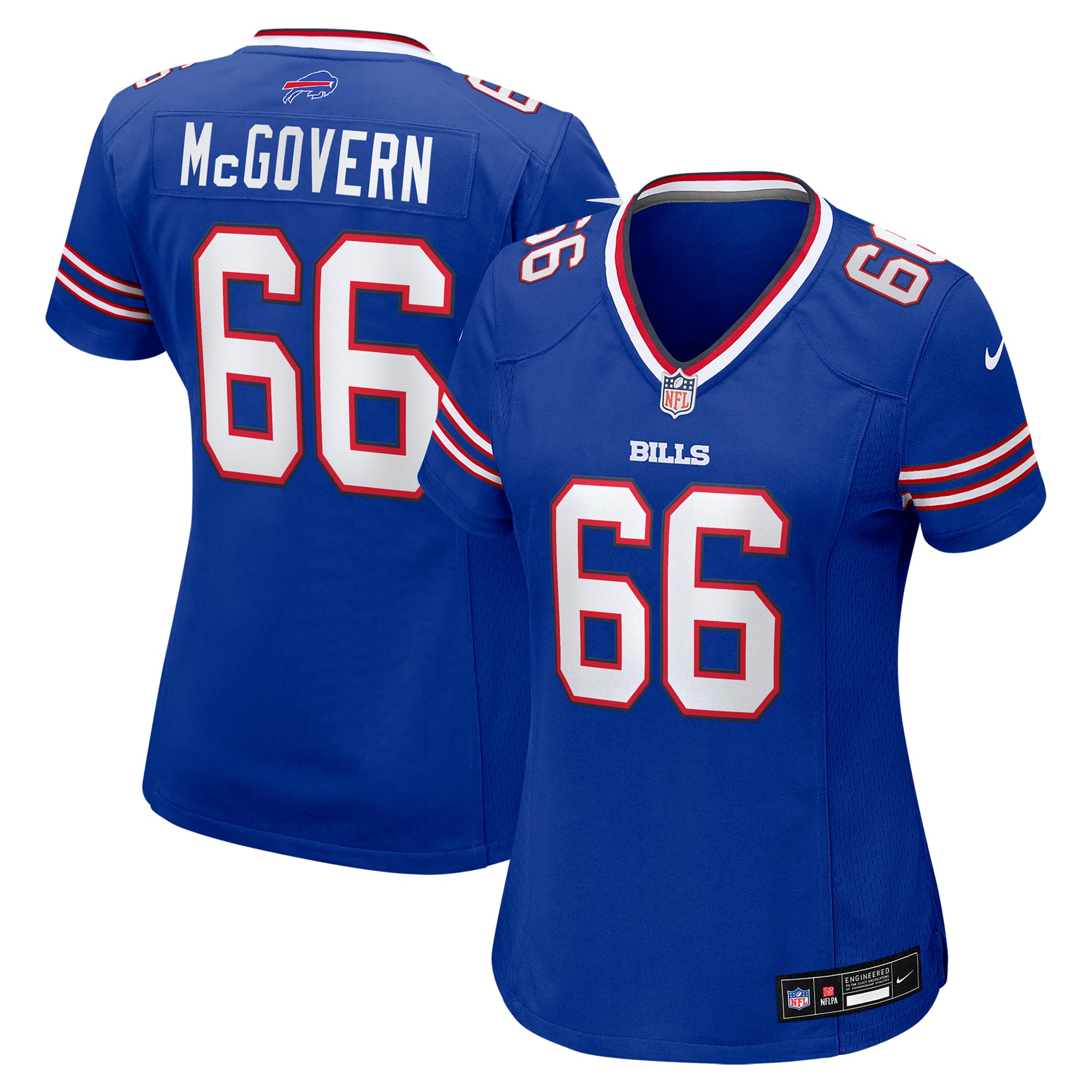Connor McGovern Buffalo Bills Women's Game Player Jersey - Royal - Image 2