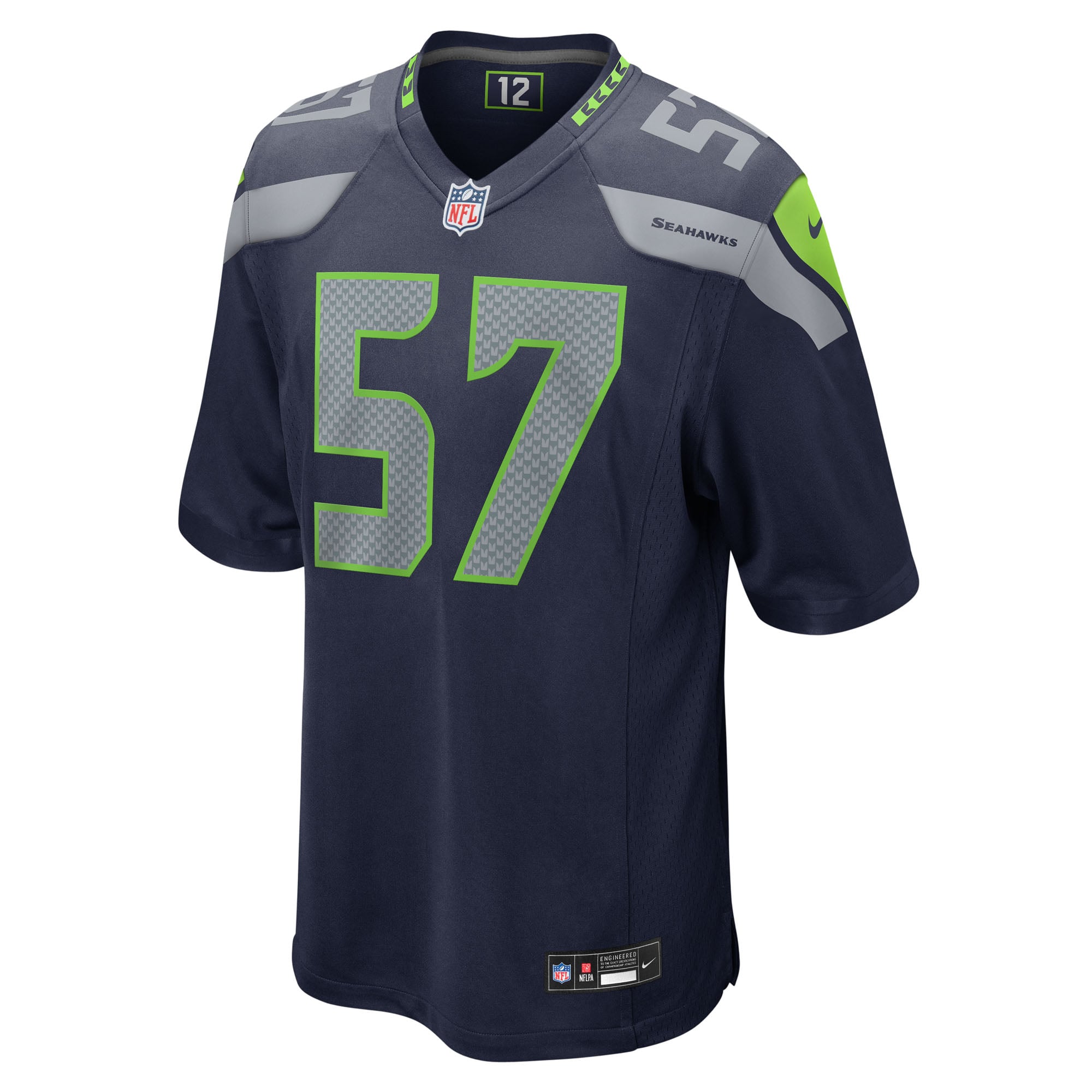 Connor O'Toole Seattle Seahawks Team Game Jersey - College Navy - Image 3
