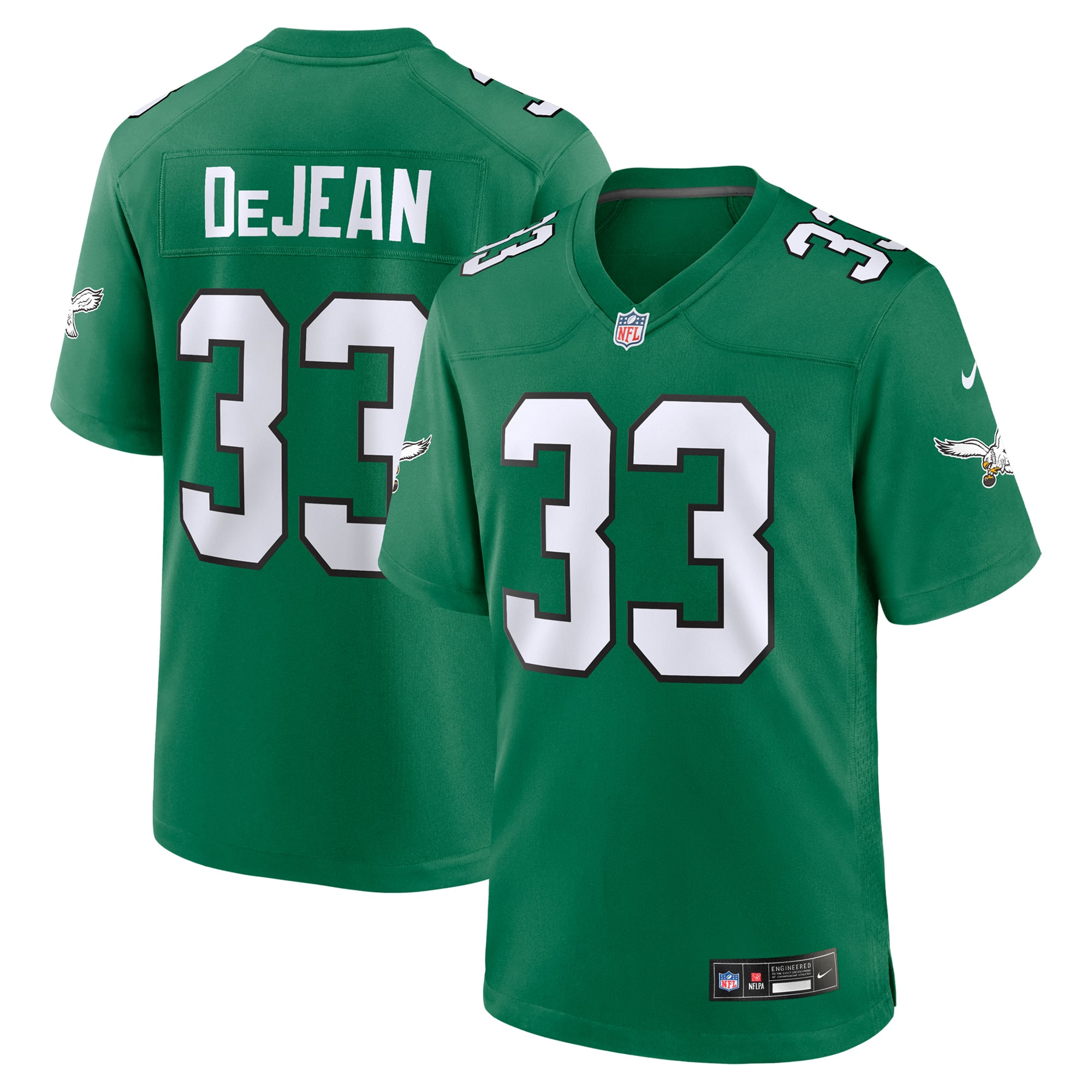 Cooper DeJean Philadelphia Eagles Alternate Game Jersey - Black - Kelly Green