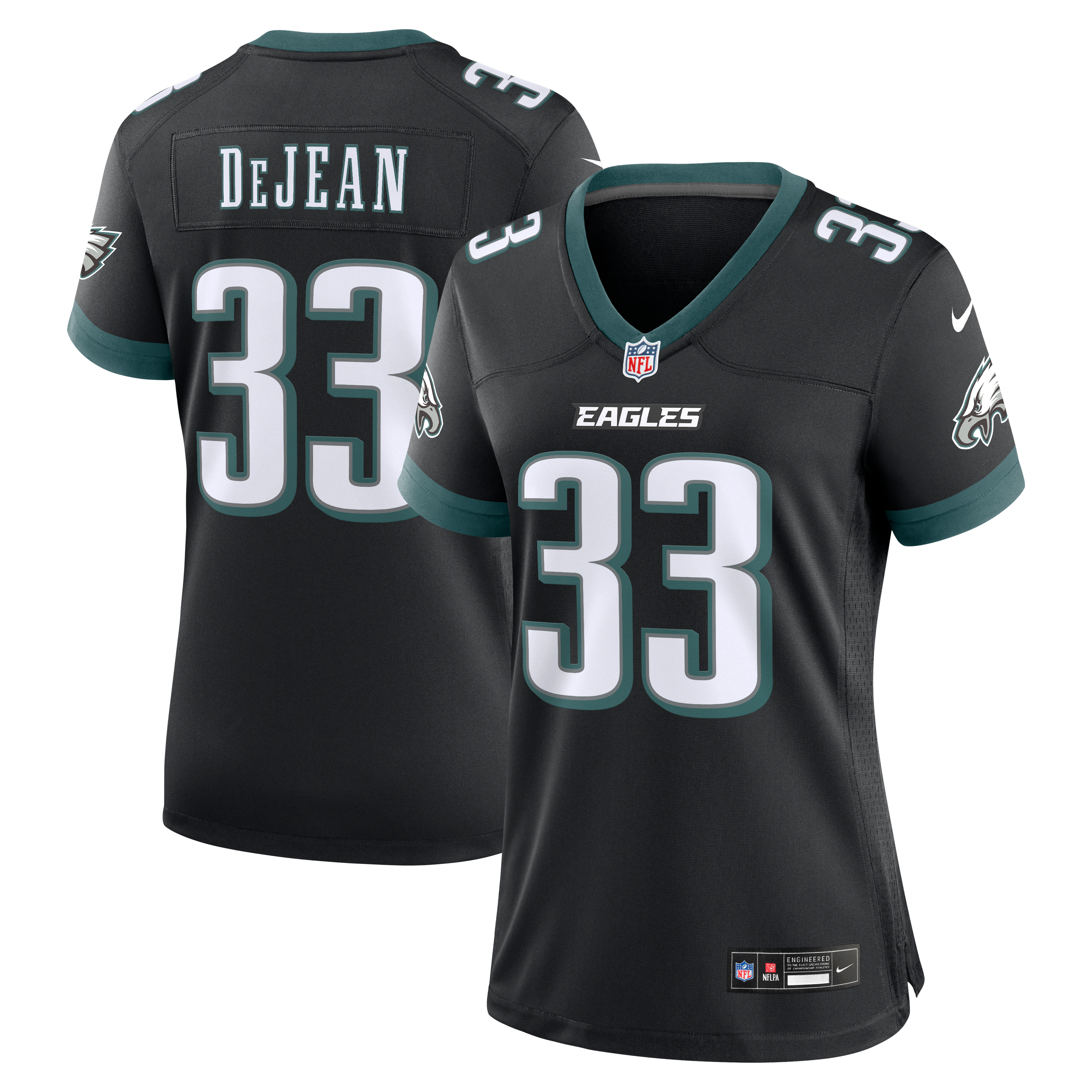 Cooper DeJean Philadelphia Eagles Women's Alternate Game Jersey - Kelly Green - Black - Image 2