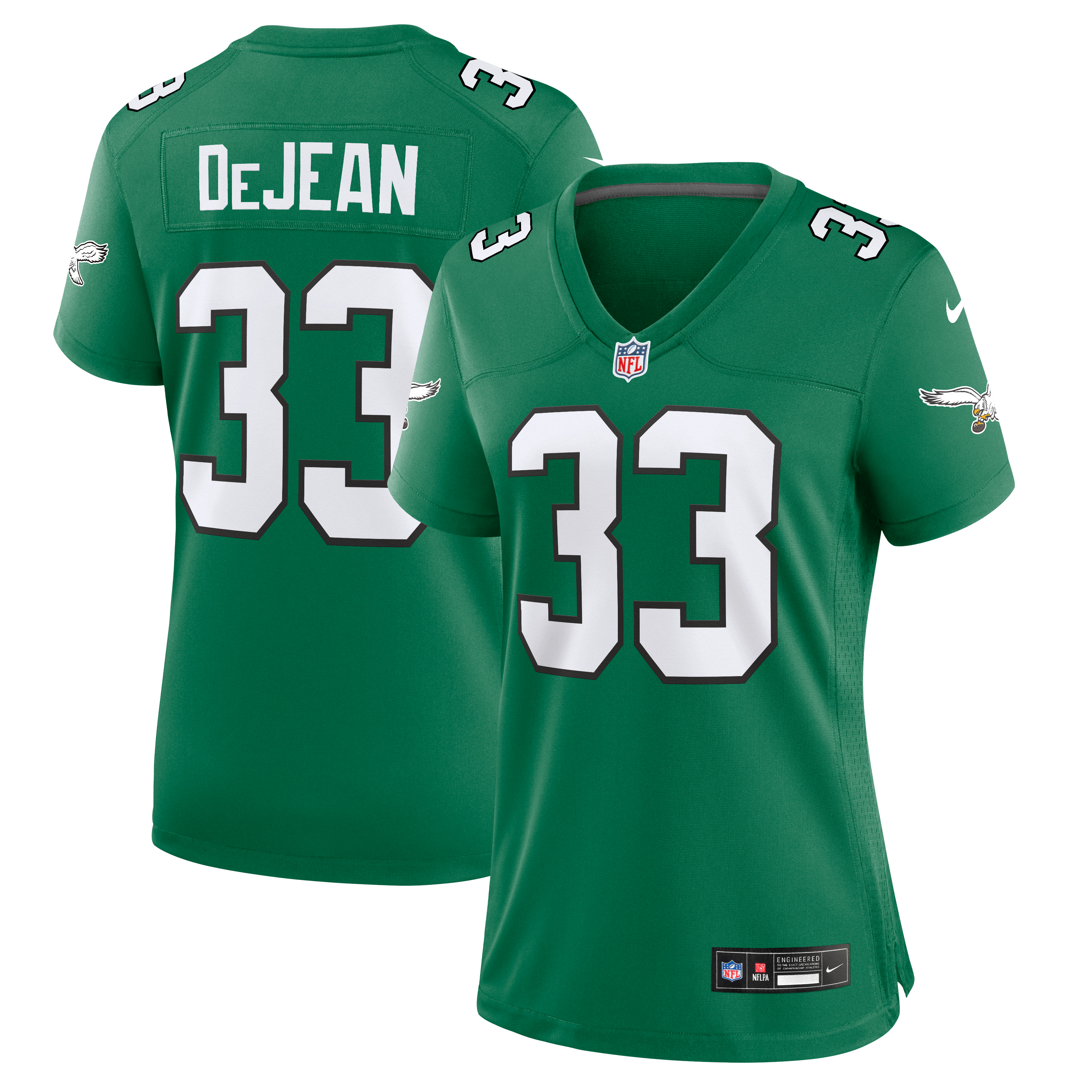 Cooper DeJean Philadelphia Eagles Women's Team Game Jersey - Midnight Green - Kelly Green