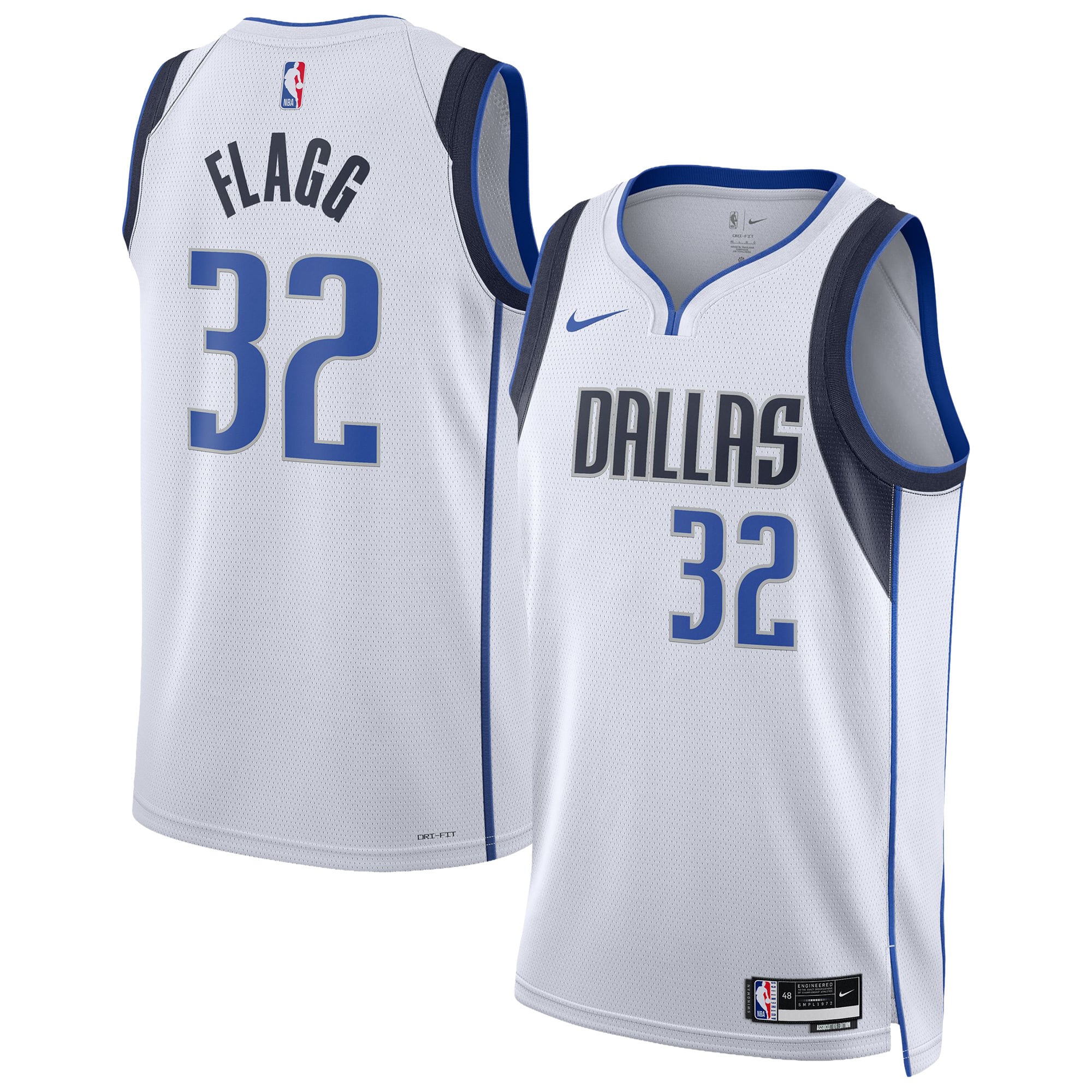 Cooper Flagg Dallas Mavericks Unisex Swingman Player Jersey - Association Edition - White - Image 2