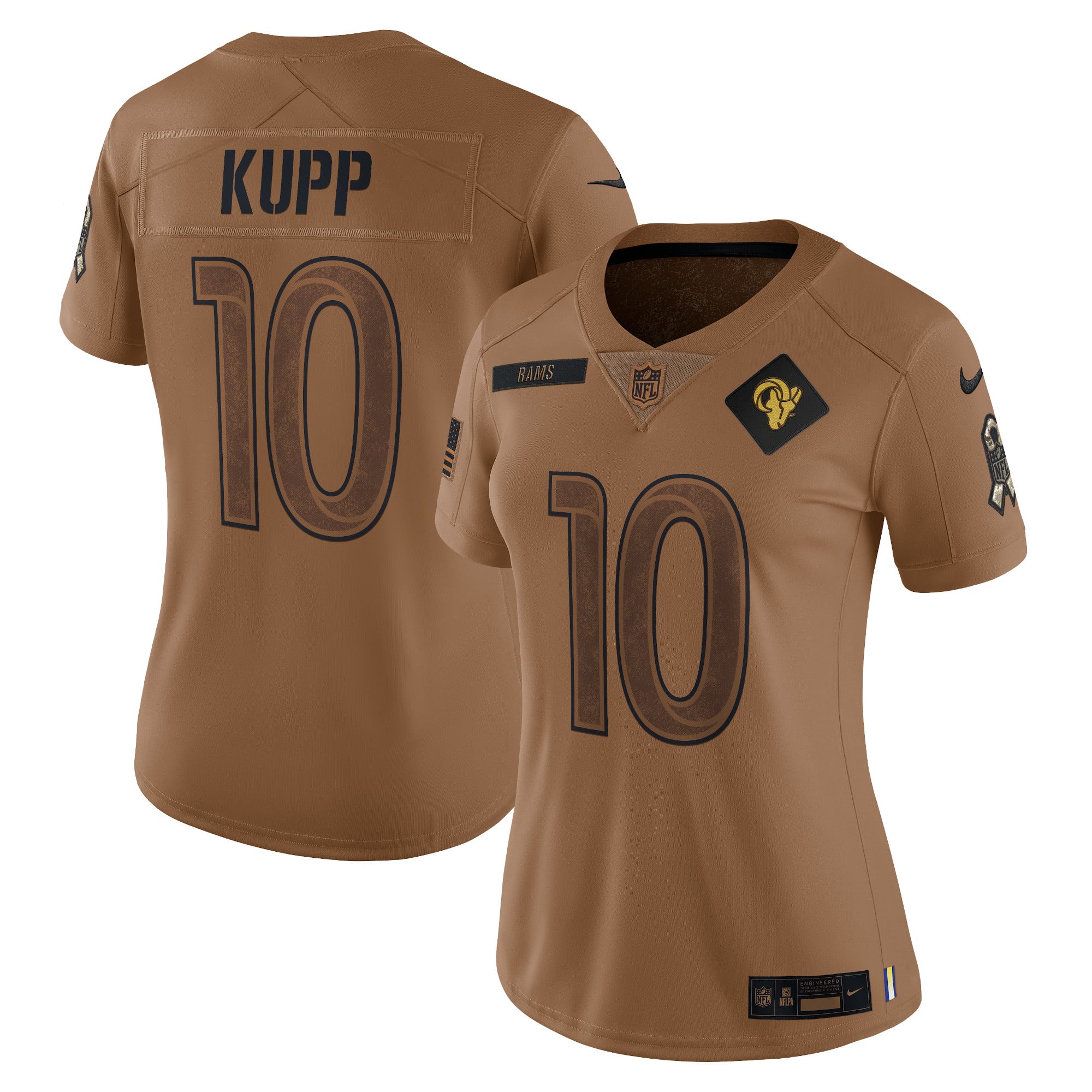 Cooper Kupp Los Angeles Rams Women's Salute To Service Limited Jersey - Brown - Image 2