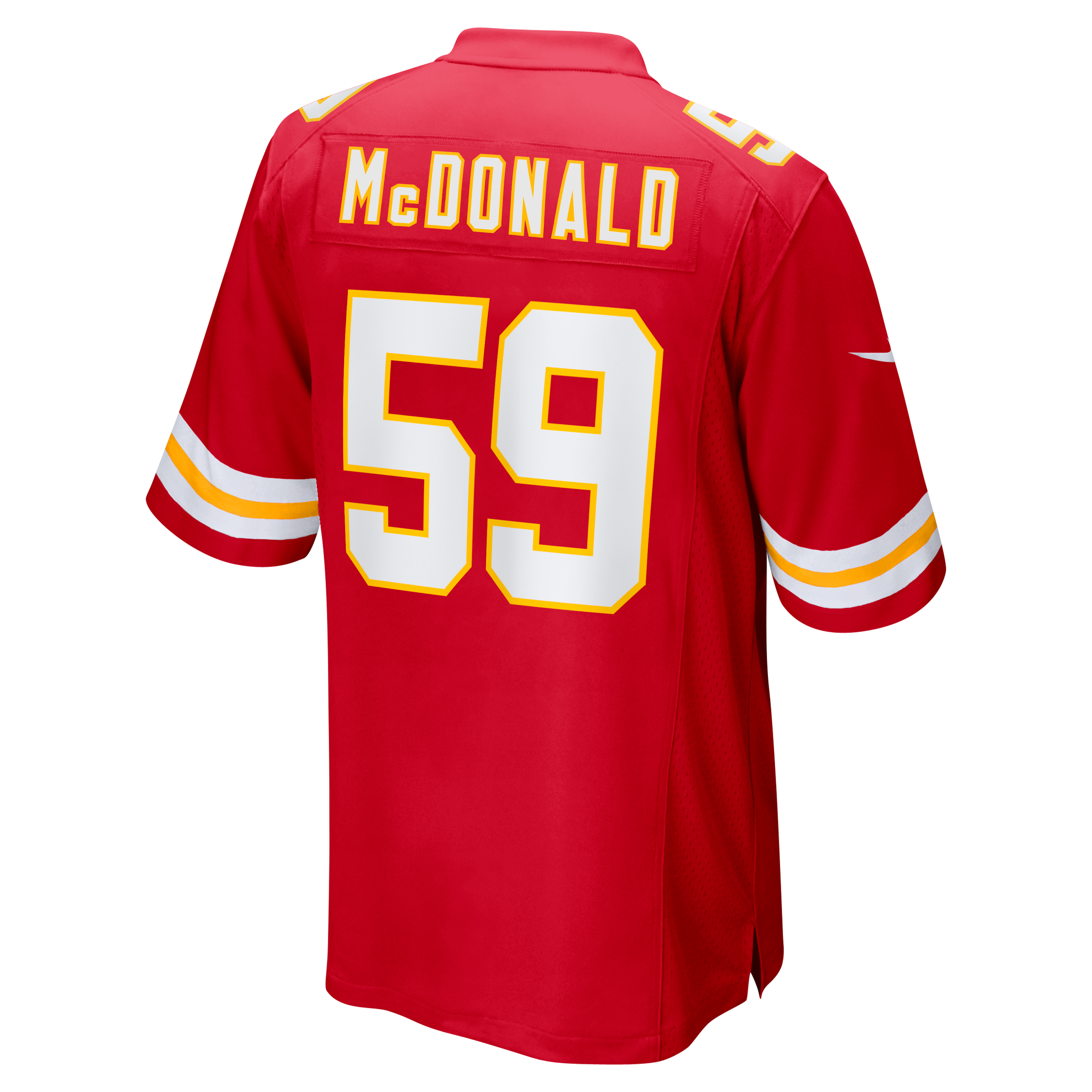 Cooper McDonald Kansas City Chiefs Team Game Jersey - Red - Image 4