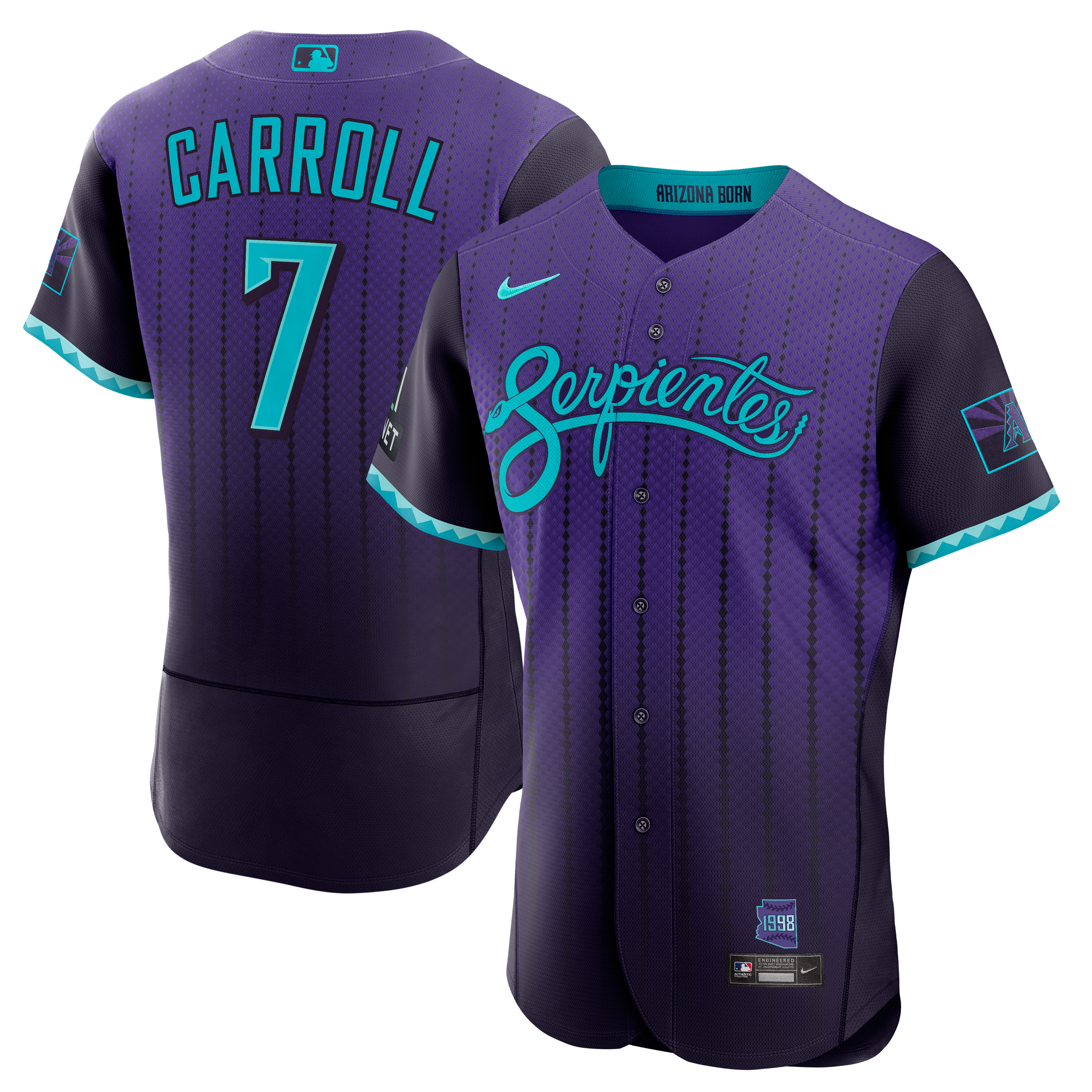 Corbin Carroll Arizona Diamondbacks City Connect Sponsor Patch Jersey - Purple - Image 2