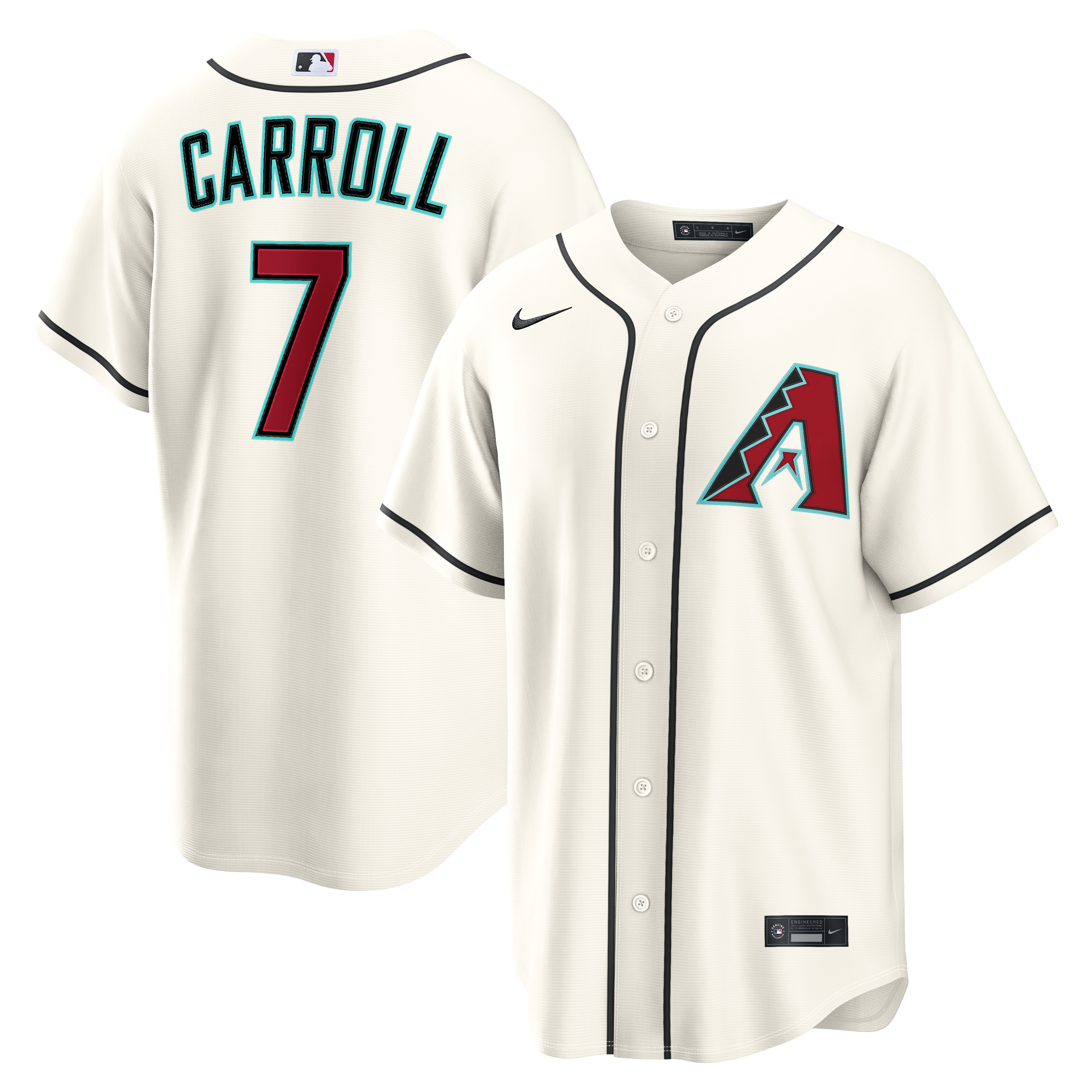 Corbin Carroll Arizona Diamondbacks Home Jersey - Cream - Image 2