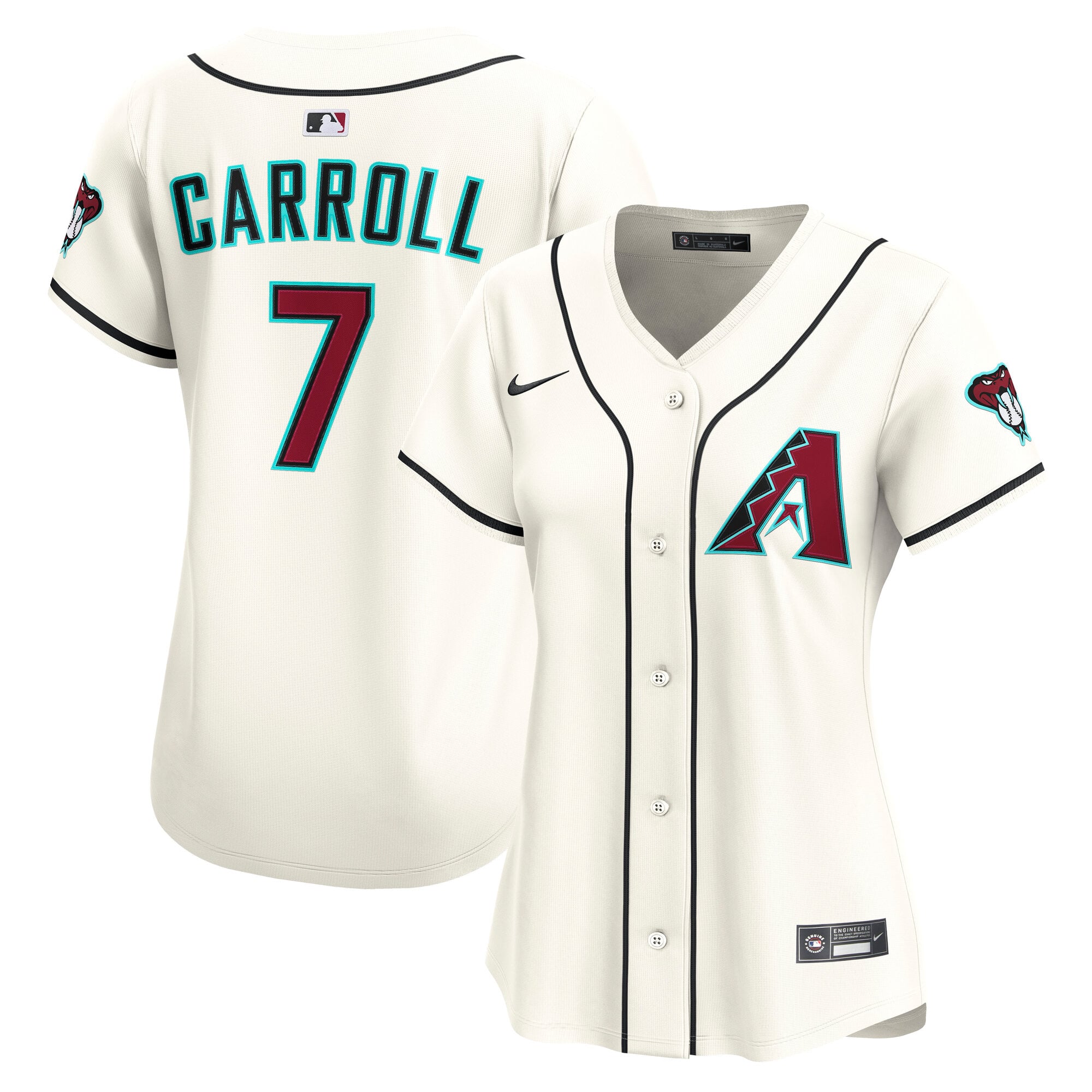 Corbin Carroll Arizona Diamondbacks Women's Home Limited Player Jersey - Cream - Image 2