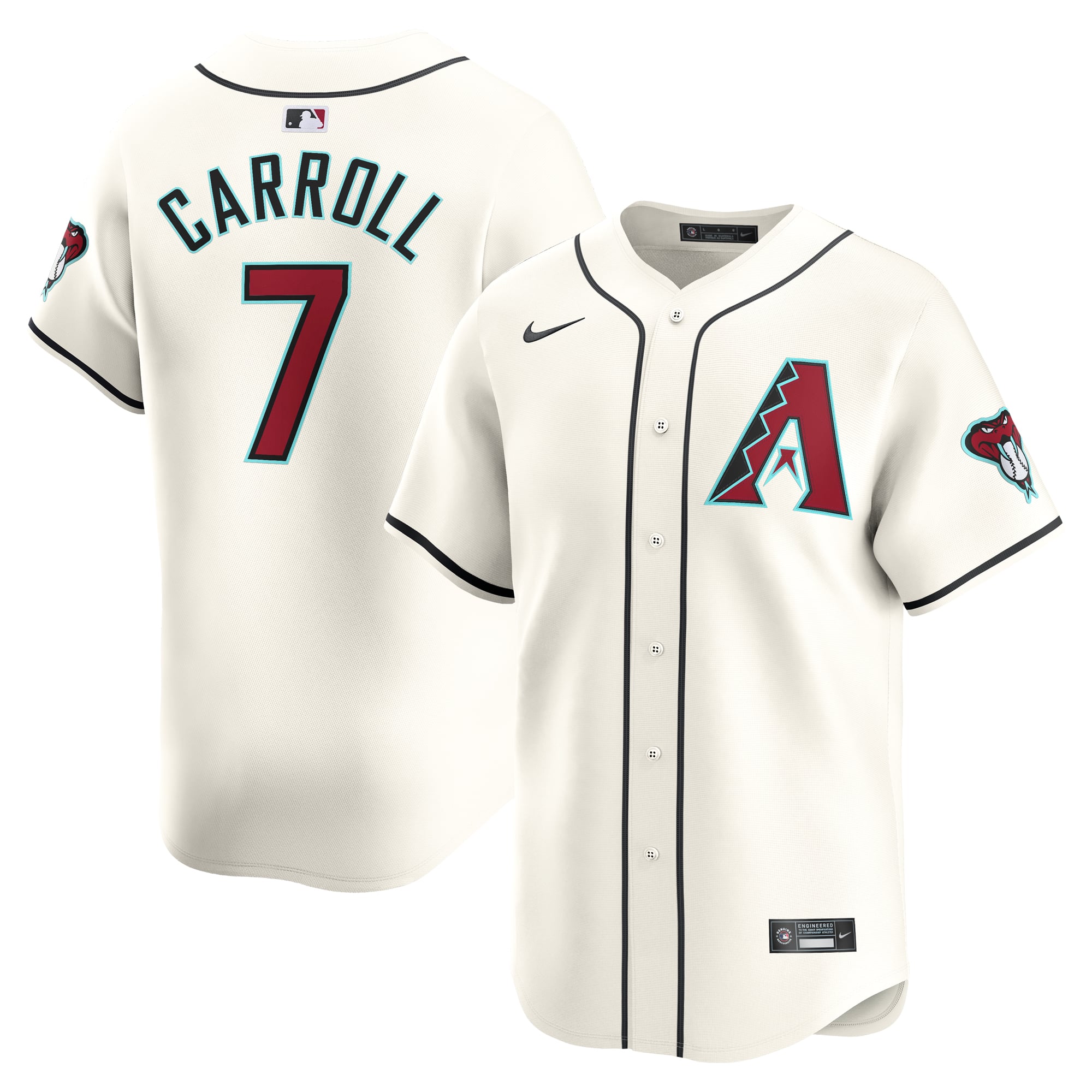 Corbin Carroll Arizona Diamondbacks Youth Home Limited Player Jersey - White - Image 2