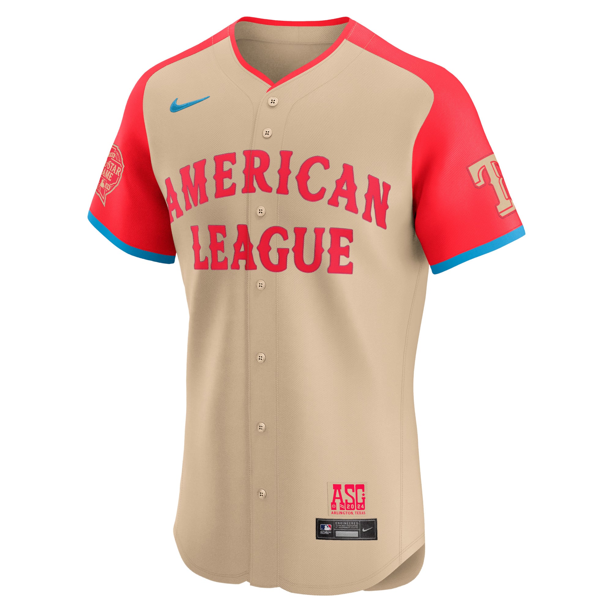 Corey Seager American League 2024 All-Star Game Elite Player Jersey - Cream - Image 3