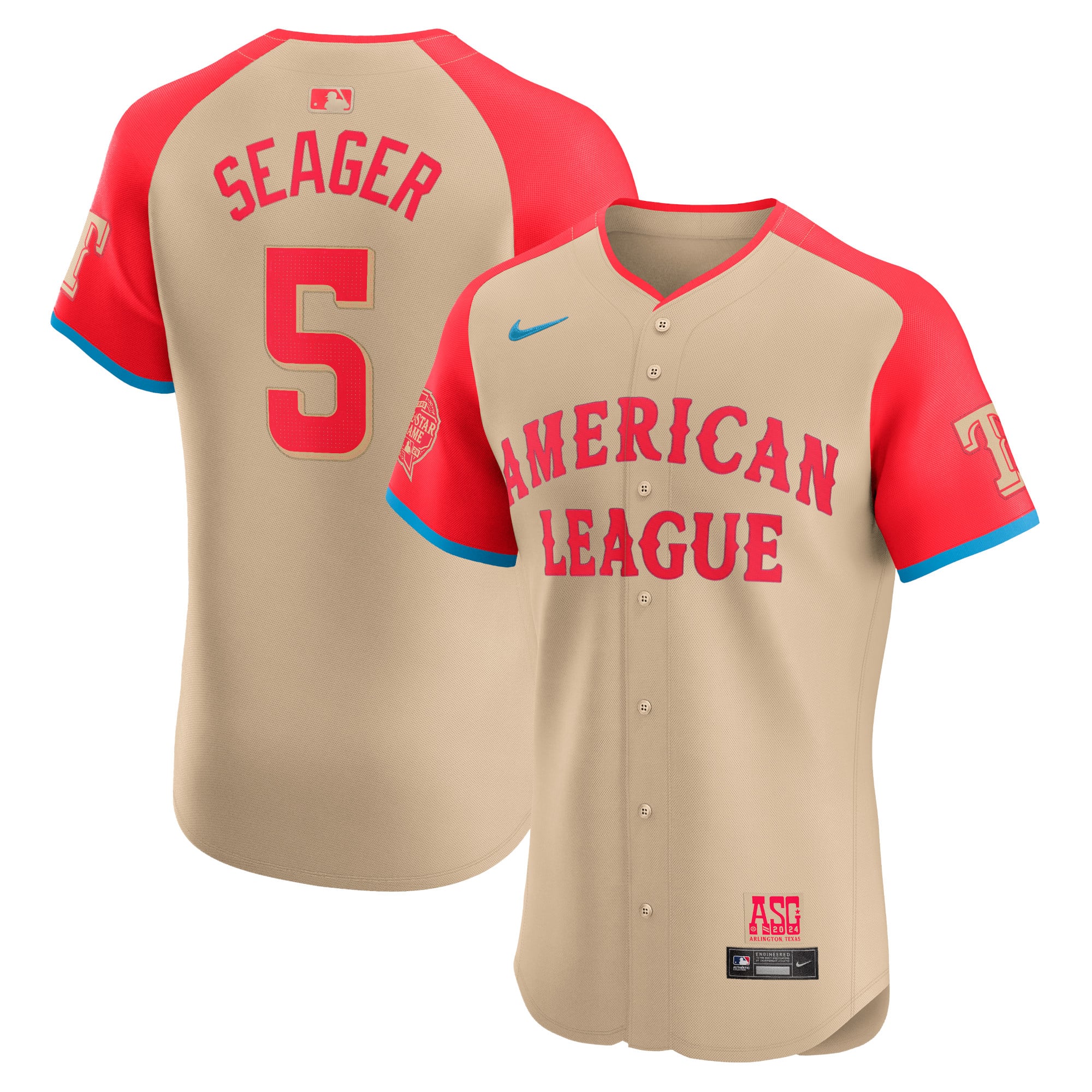 Corey Seager American League 2024 All-Star Game Elite Player Jersey - Cream