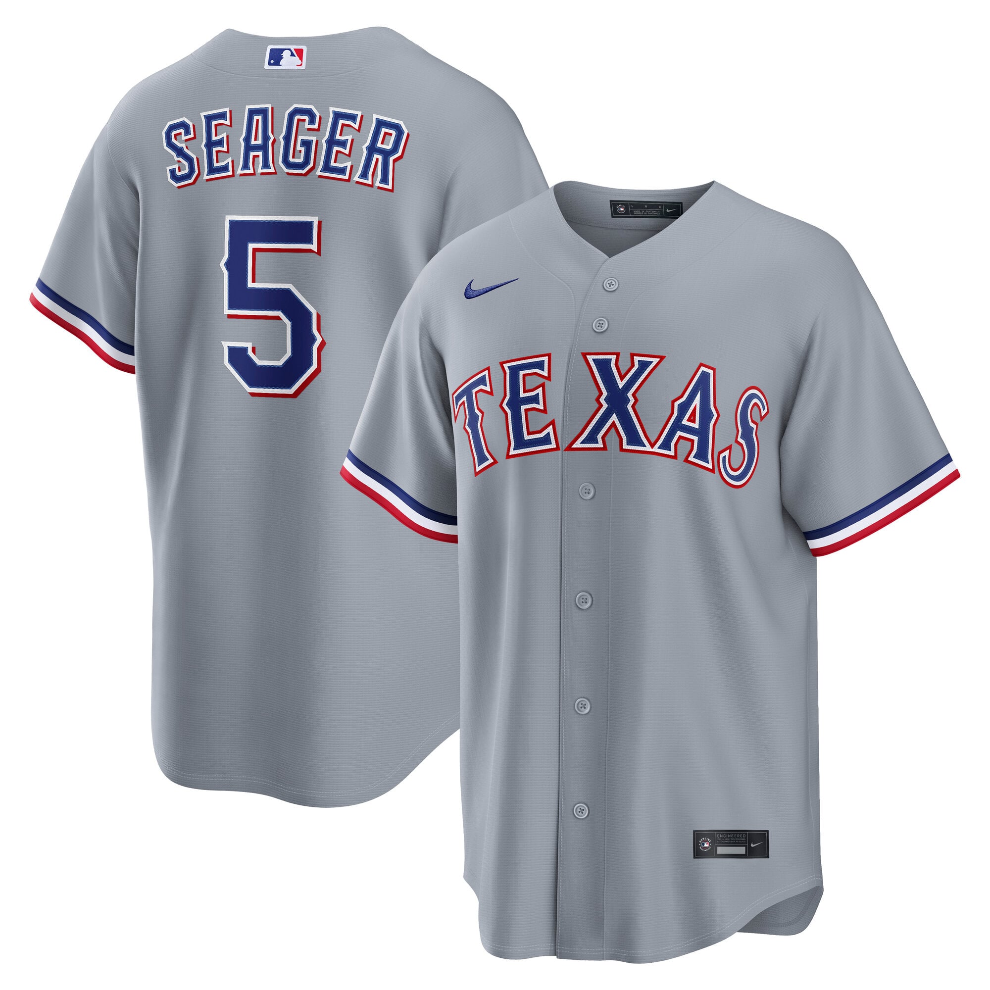 Corey Seager Texas Rangers Alternate Jersey - Gray - Image 2