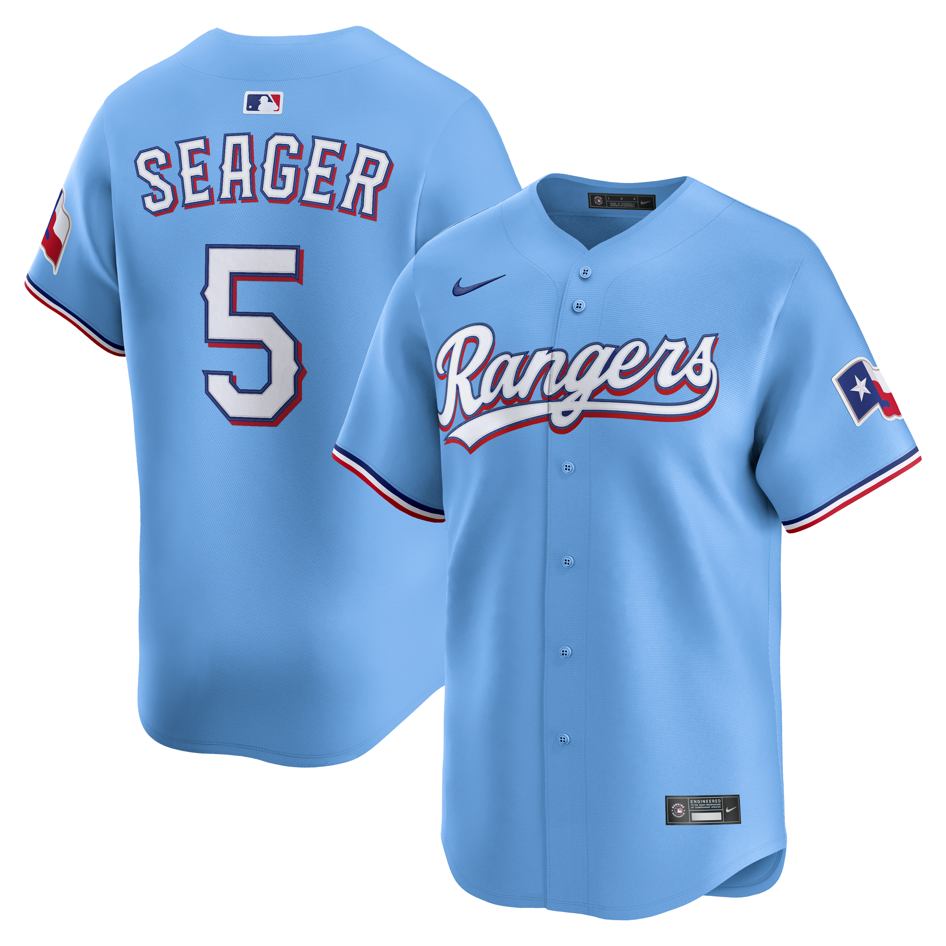 Corey Seager Texas Rangers Alternate Limited Player Jersey - Light Blue - Image 2