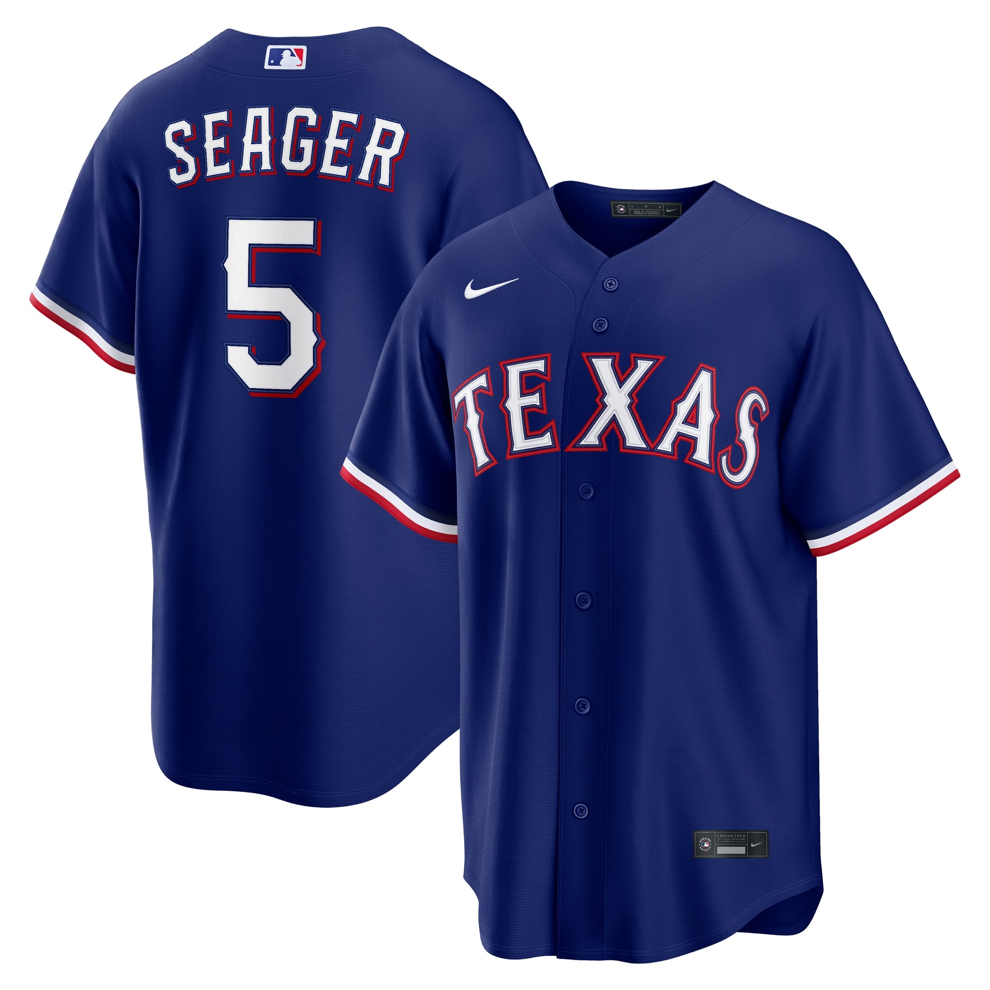 Corey Seager Texas Rangers Road Jersey - Deep Royal - Image 2