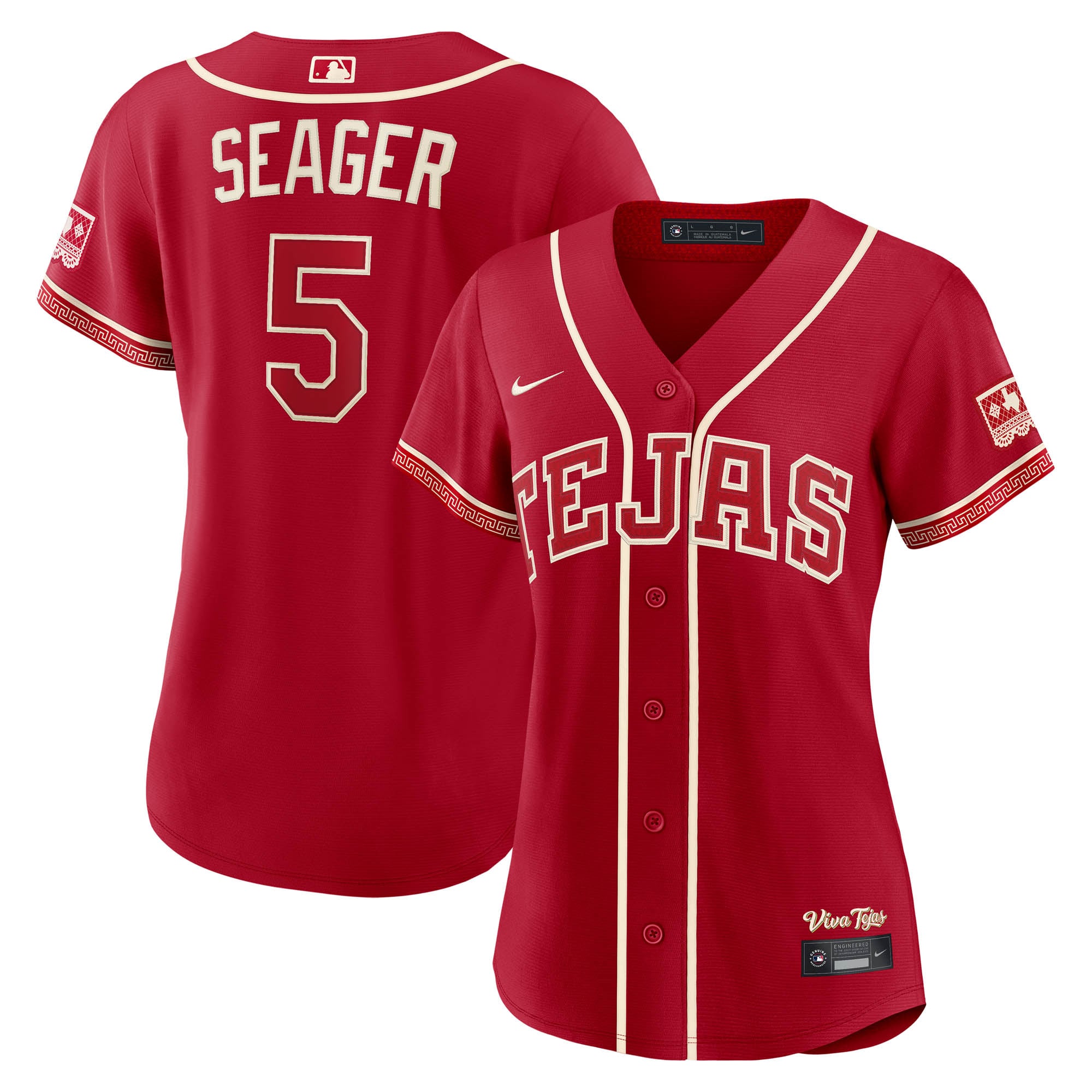 Corey Seager Texas Rangers Women's 2026 City Connect Stadium Jersey - Red - Image 2