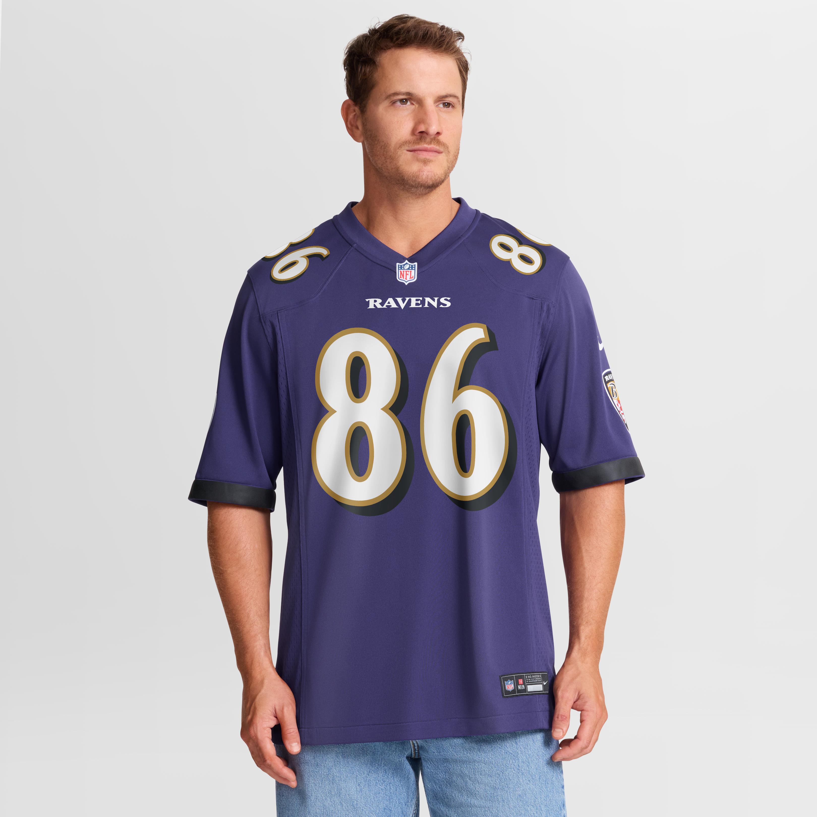 Cornelius Johnson Baltimore Ravens Team Game Jersey - Purple - Image 5