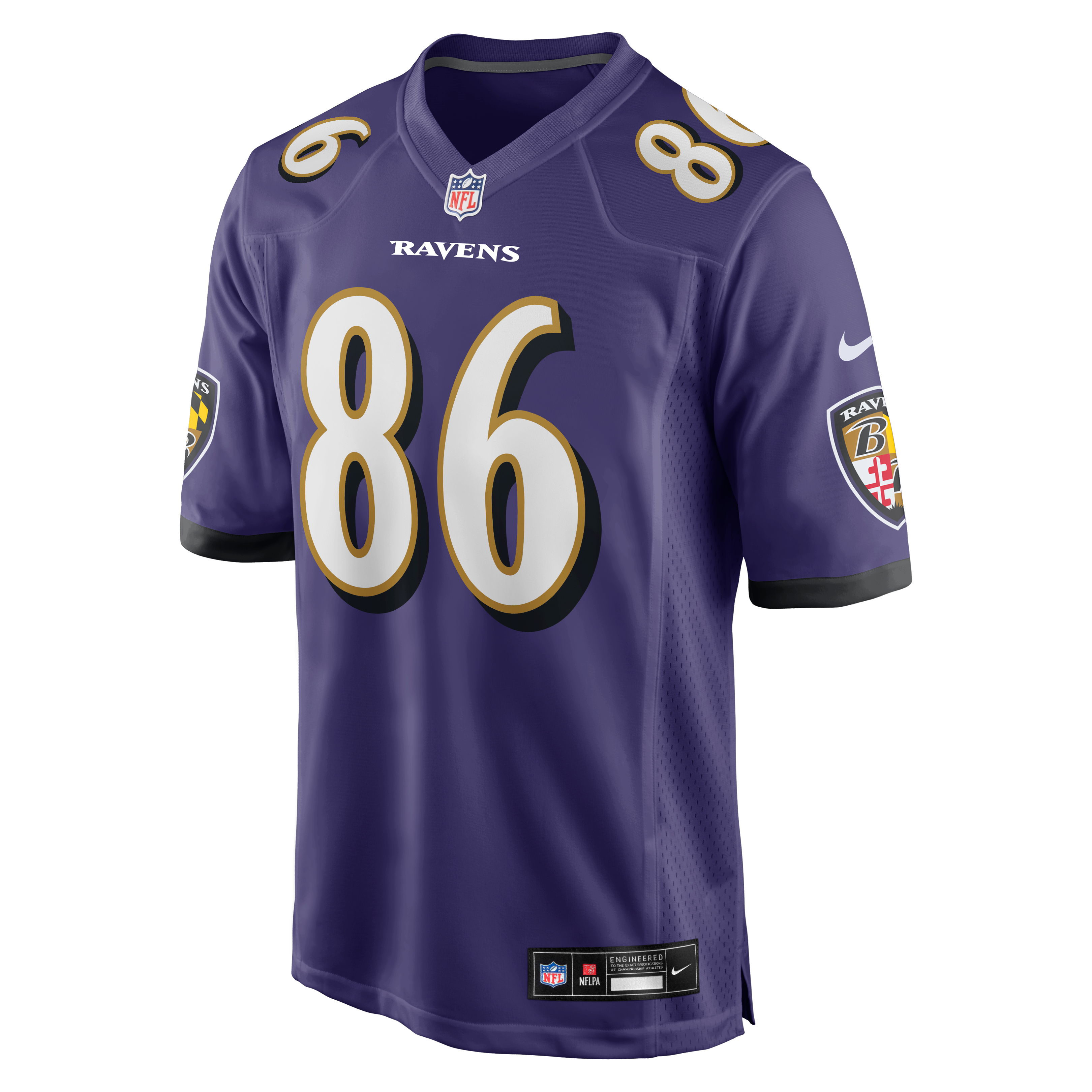 Cornelius Johnson Baltimore Ravens Team Game Jersey - Purple - Image 3