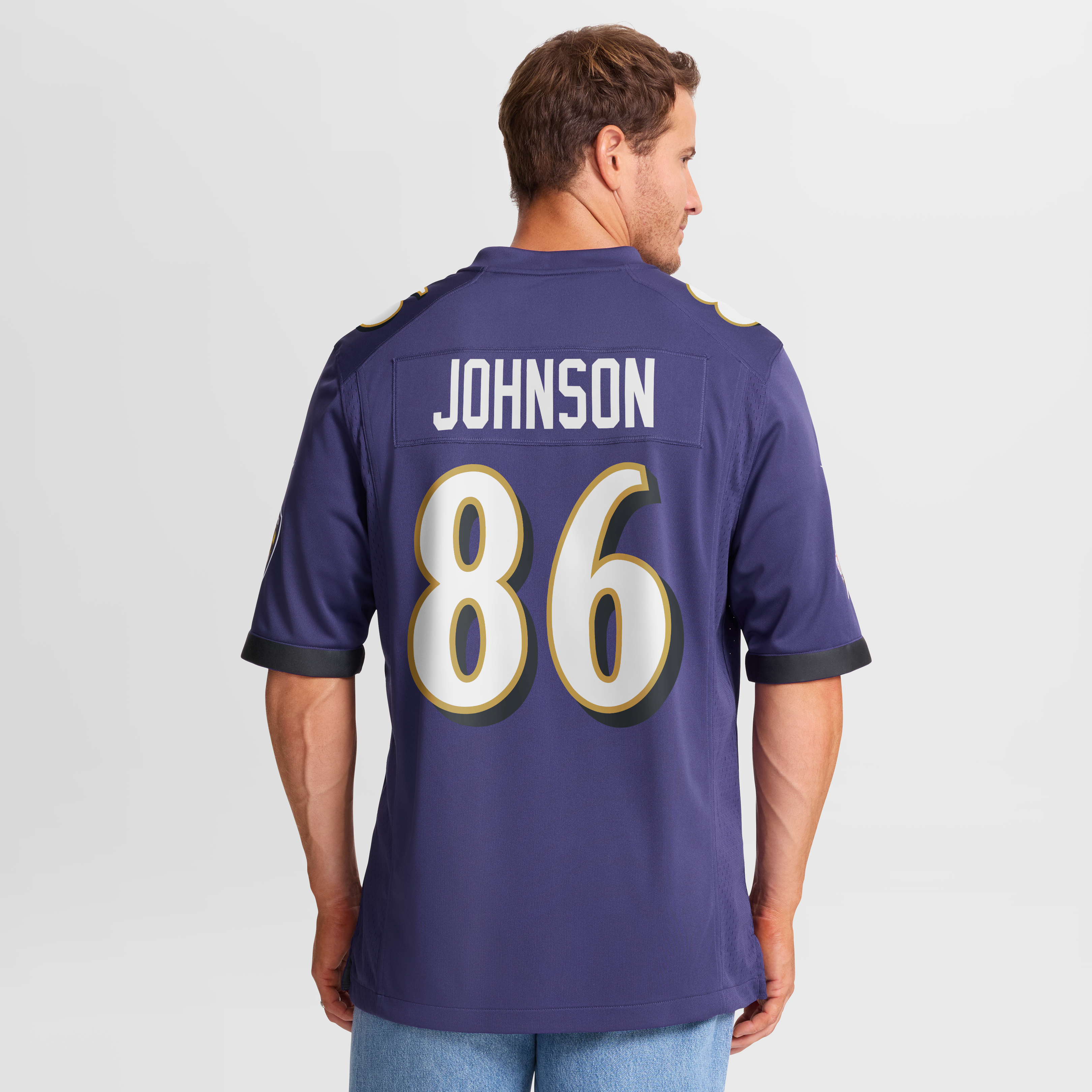 Cornelius Johnson Baltimore Ravens Team Game Jersey - Purple - Image 6