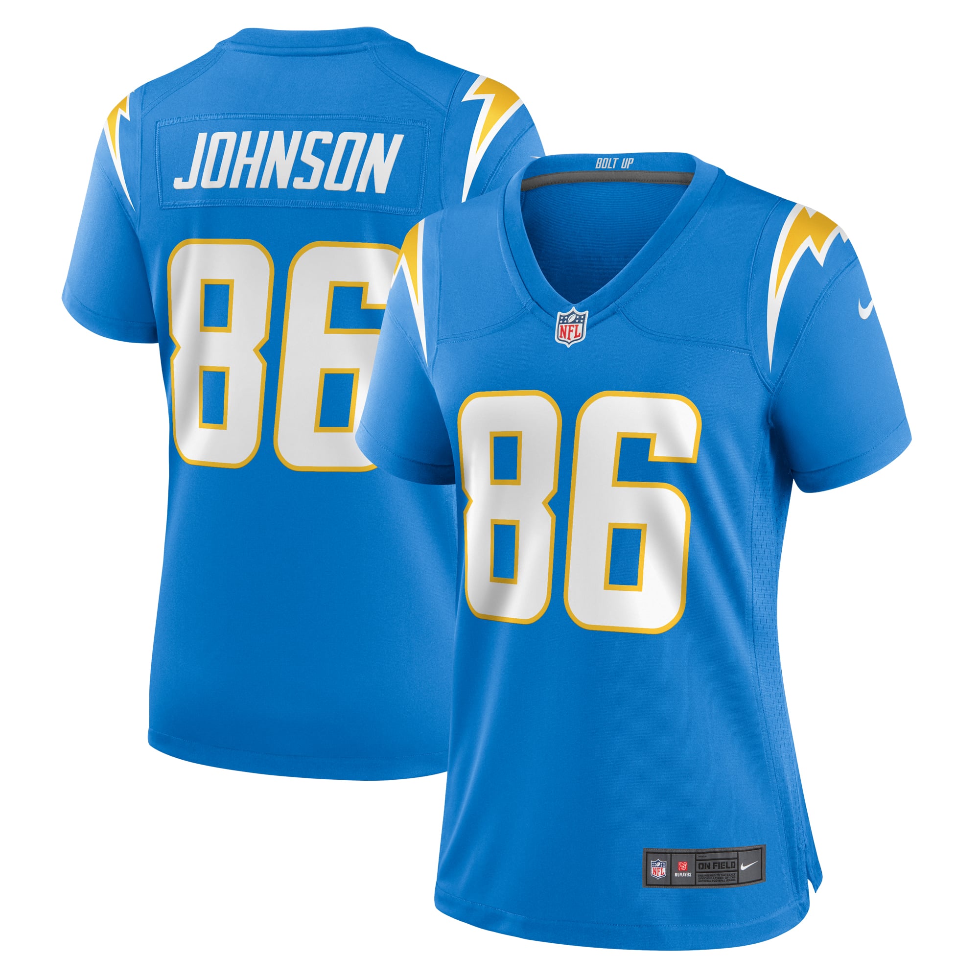 Cornelius Johnson Los Angeles Chargers Women's Game Jersey - Powder Blue - Image 2