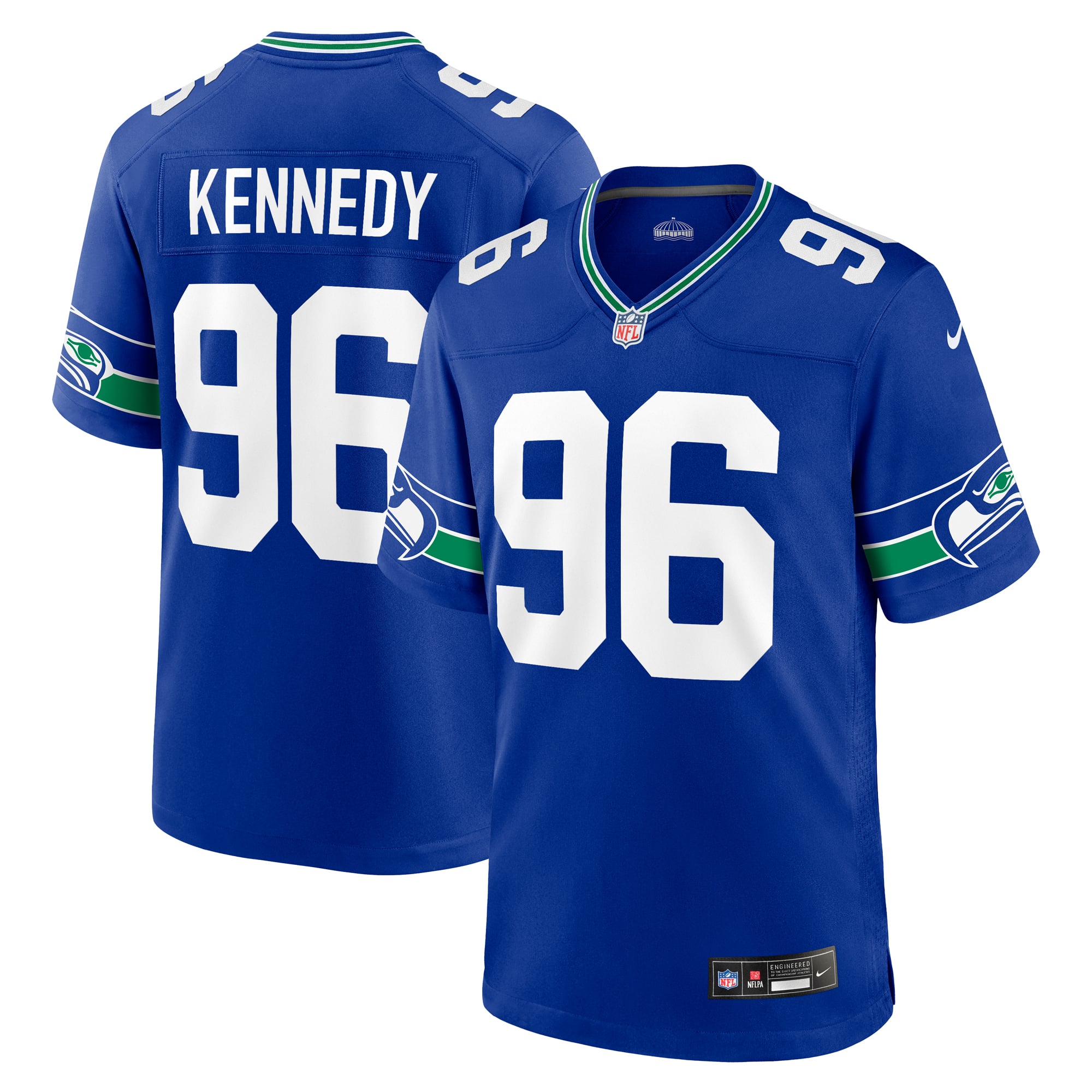 Cortez Kennedy Seattle Seahawks Retired Player Alternate Game Jersey - Royal - Image 2