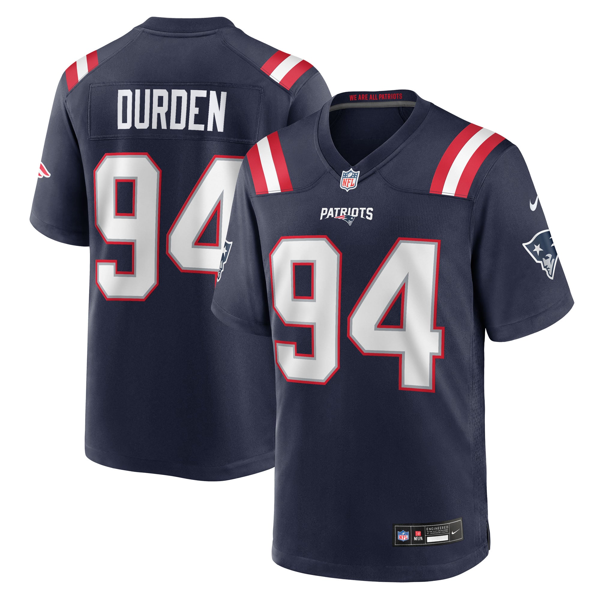 Cory Durden New England Patriots Team Game Jersey - Navy - Image 2