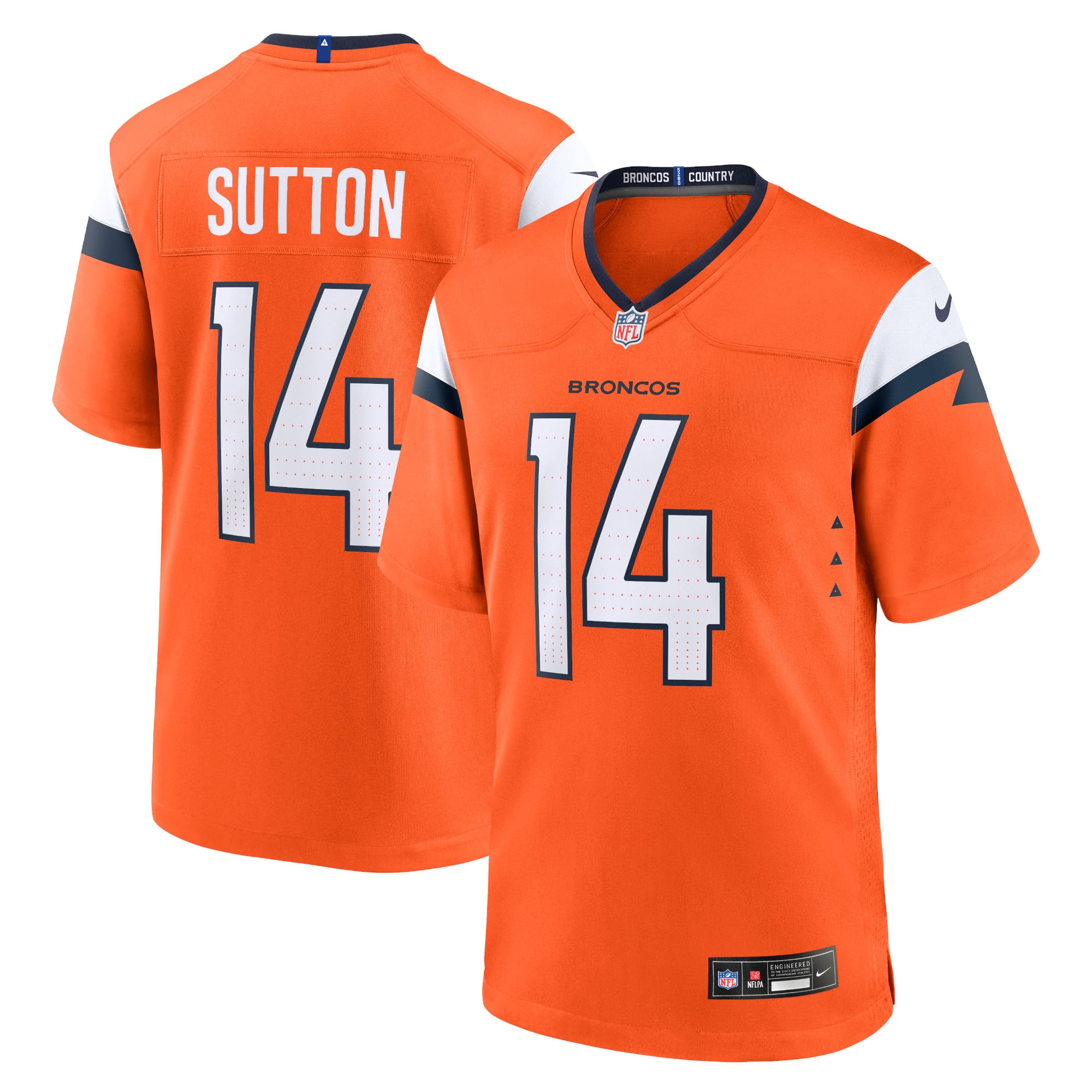 Courtland Sutton Denver Broncos Mile High Collection Game Jersey - Orange - Image 2