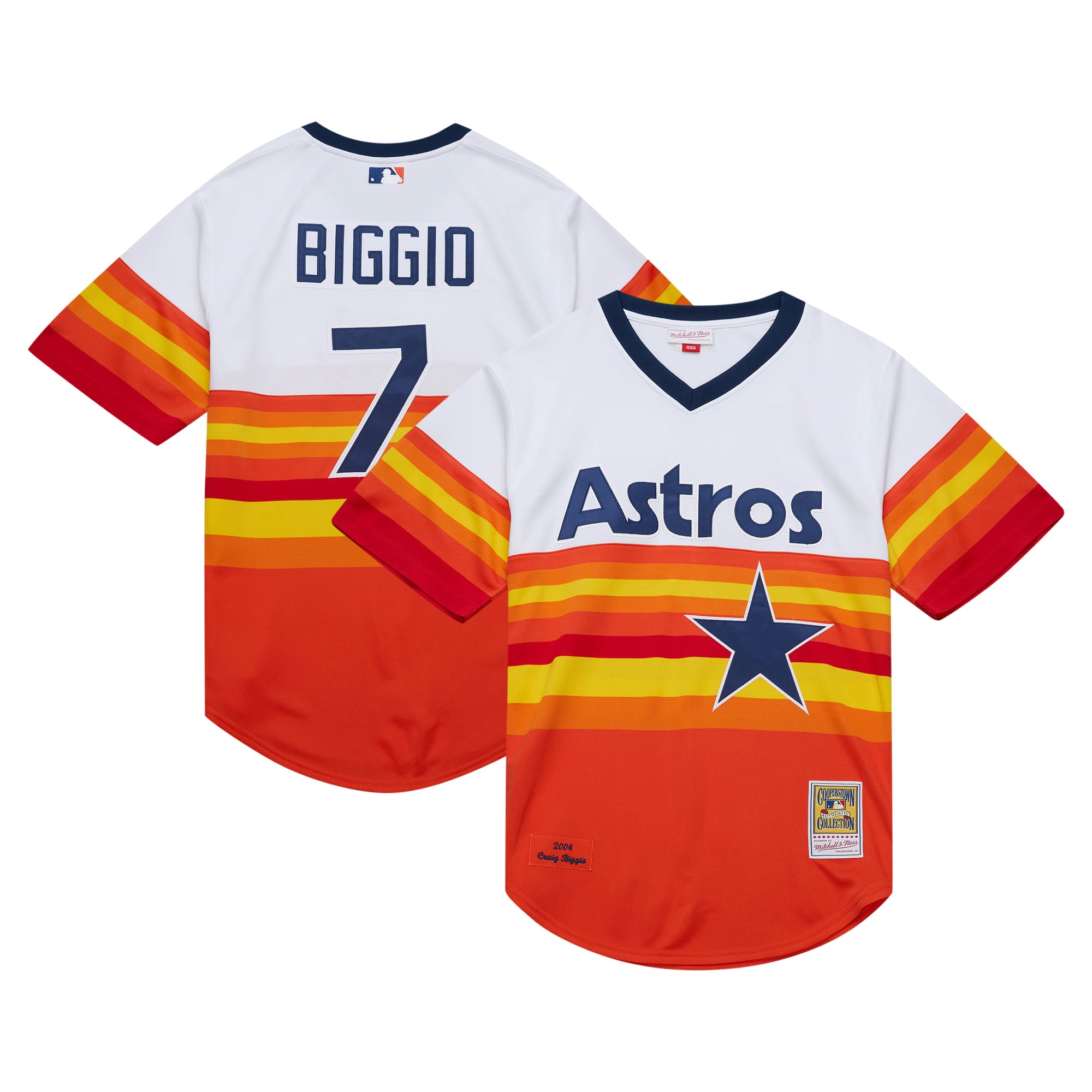Craig Biggio Houston Astros 2004 Cooperstown Collection Throwback Jersey - White - Image 2