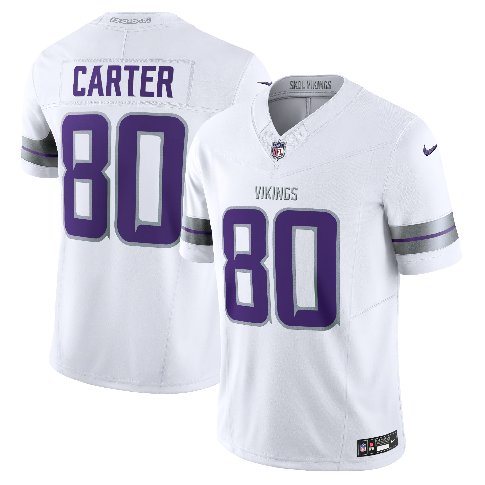 Cris Carter Minnesota Vikings Alternate Vapor F.U.S.E. Retired Player Limited Jersey - White - Image 2