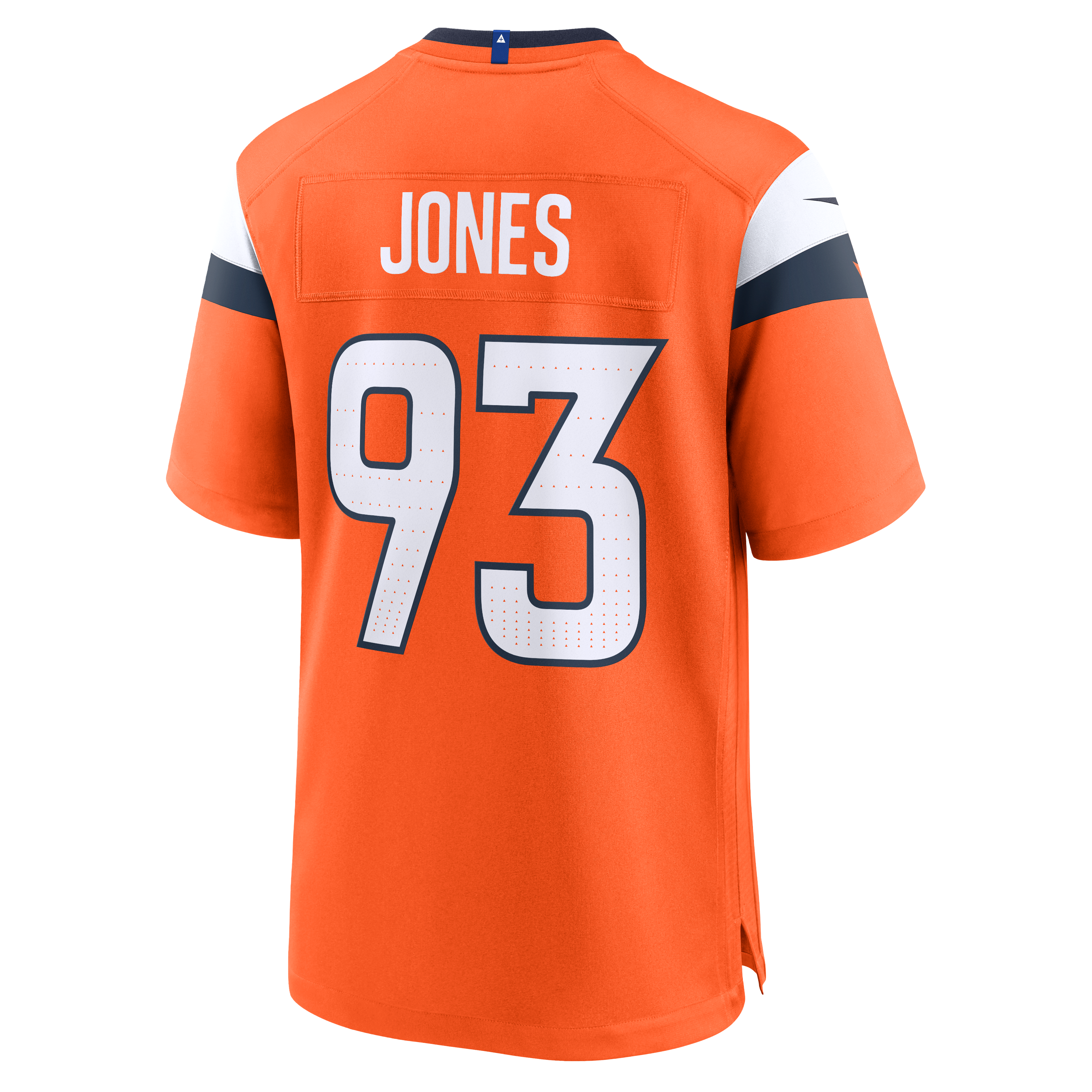 D.J. Jones Denver Broncos Team Game Jersey - Orange - Image 4