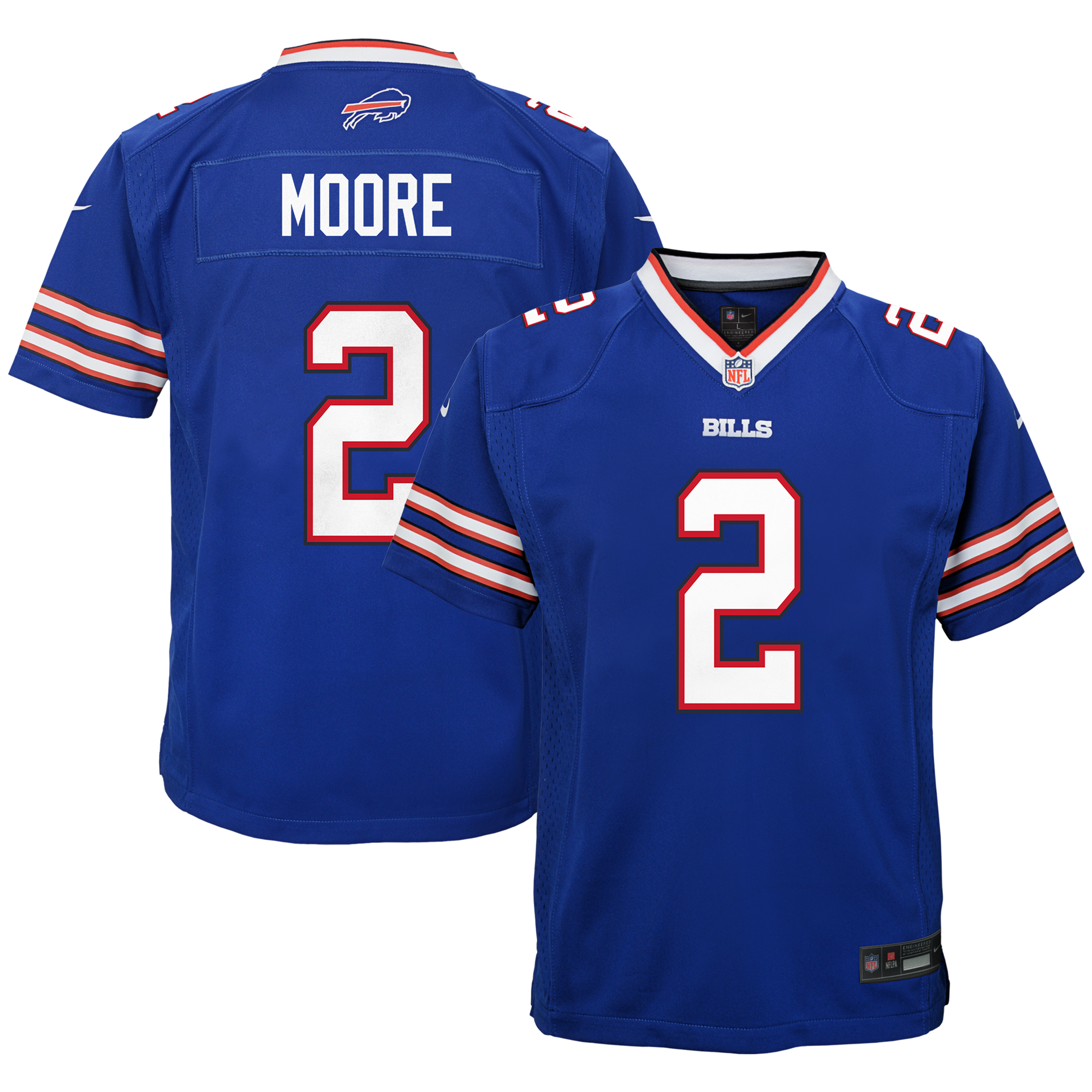 D.J. Moore Buffalo Bills Youth Game Jersey - Blue - Image 2
