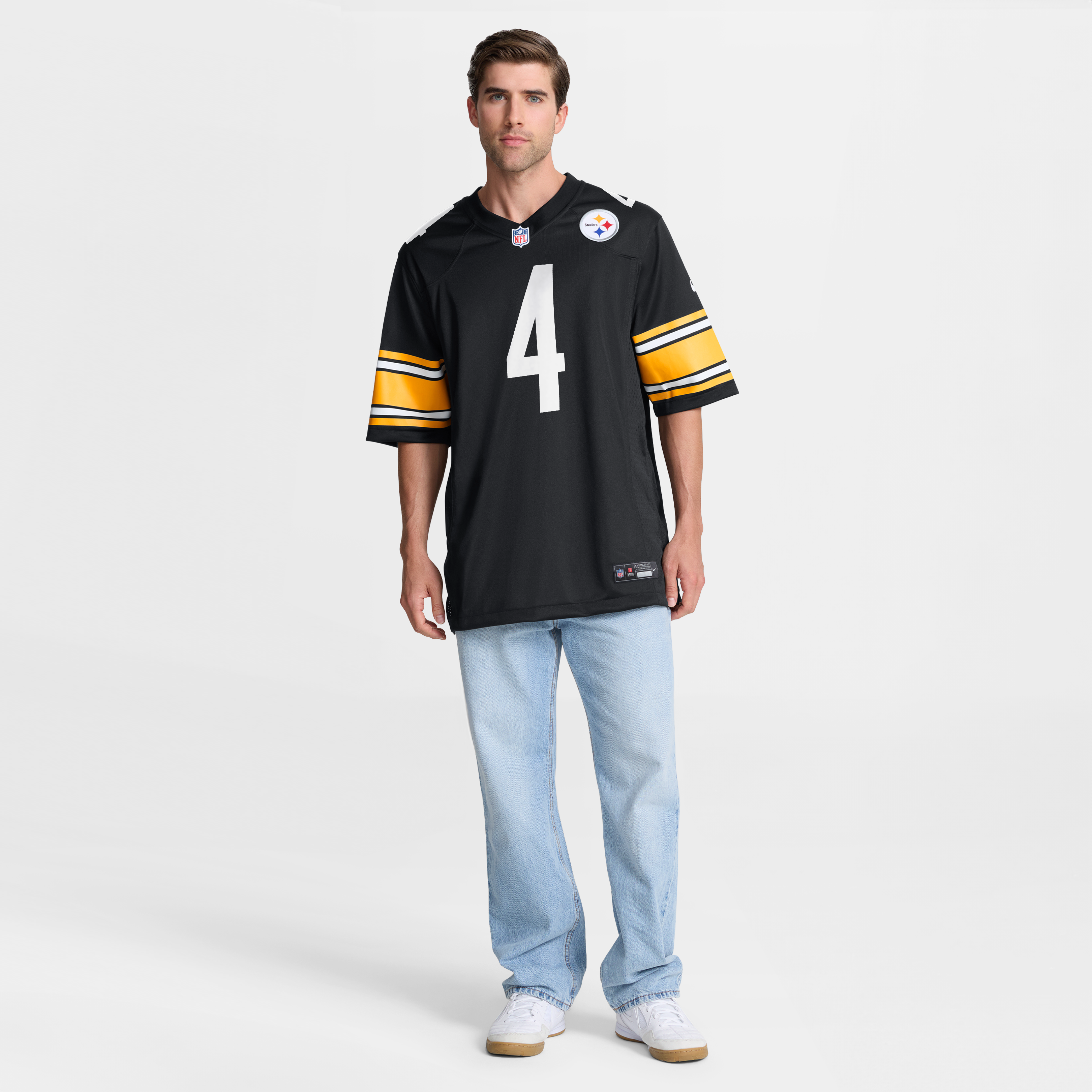 DK Metcalf Pittsburgh Steelers Alternate 1933 Throwback Game Jersey - Black - Image 8