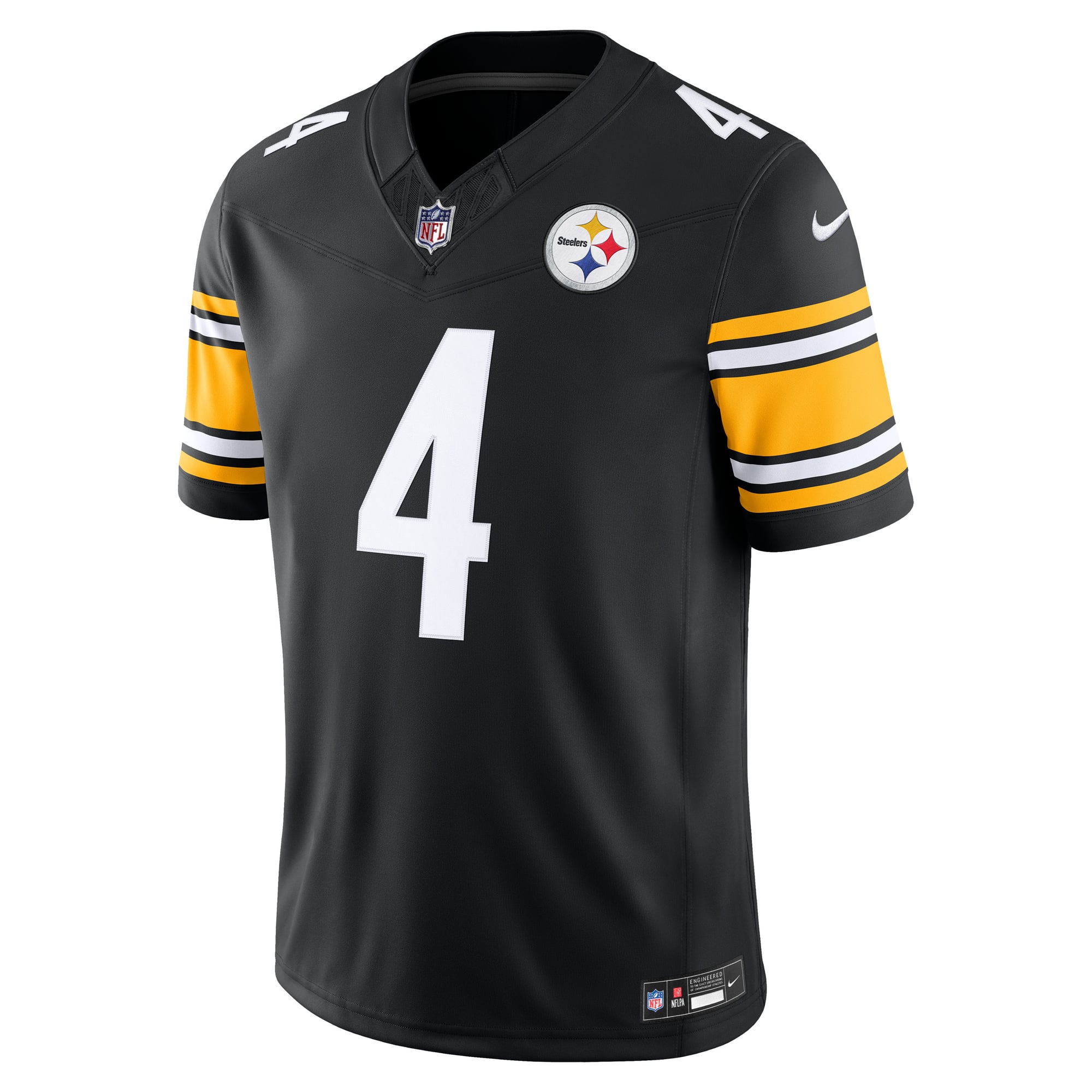 DK Metcalf Pittsburgh Steelers Team Vapor F.U.S.E. Stitched Limited Jersey - Black - Image 3