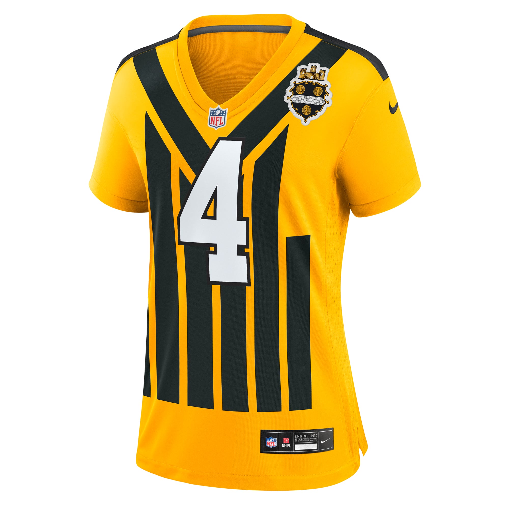 DK Metcalf Pittsburgh Steelers Women's Alternate 1933 Throwback Game Jersey - Gold - Image 3