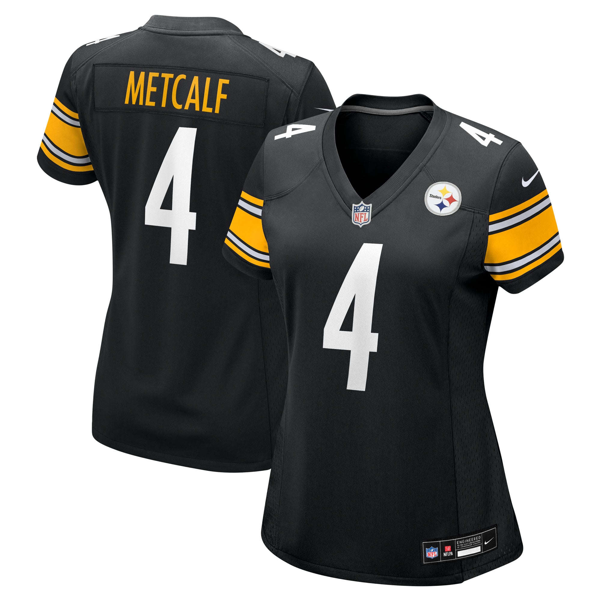 DK Metcalf Pittsburgh Steelers Women's Team Game Jersey - Black - Image 2
