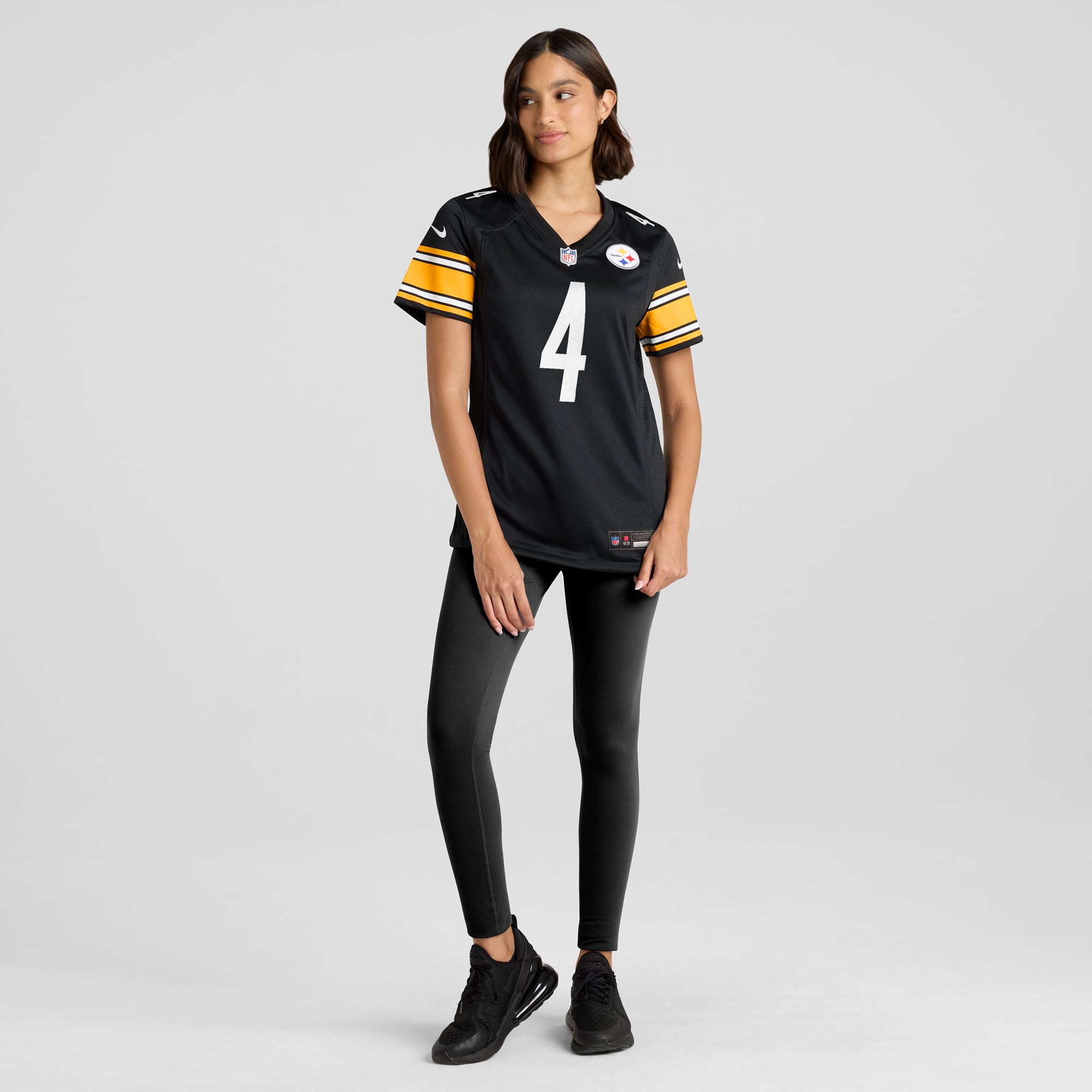 DK Metcalf Pittsburgh Steelers Women's Team Game Jersey - Black - Image 5