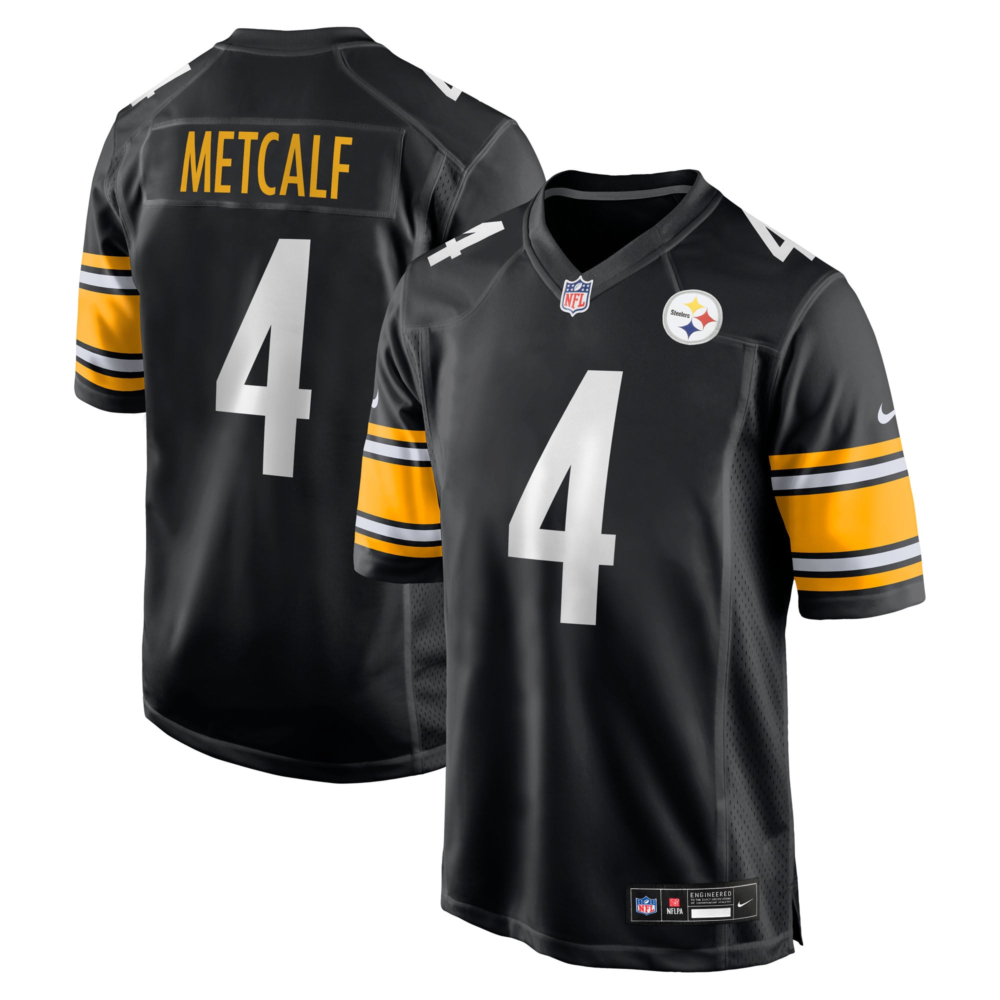 DK Metcalf Pittsburgh Steelers Youth Game Jersey - Black - Image 2