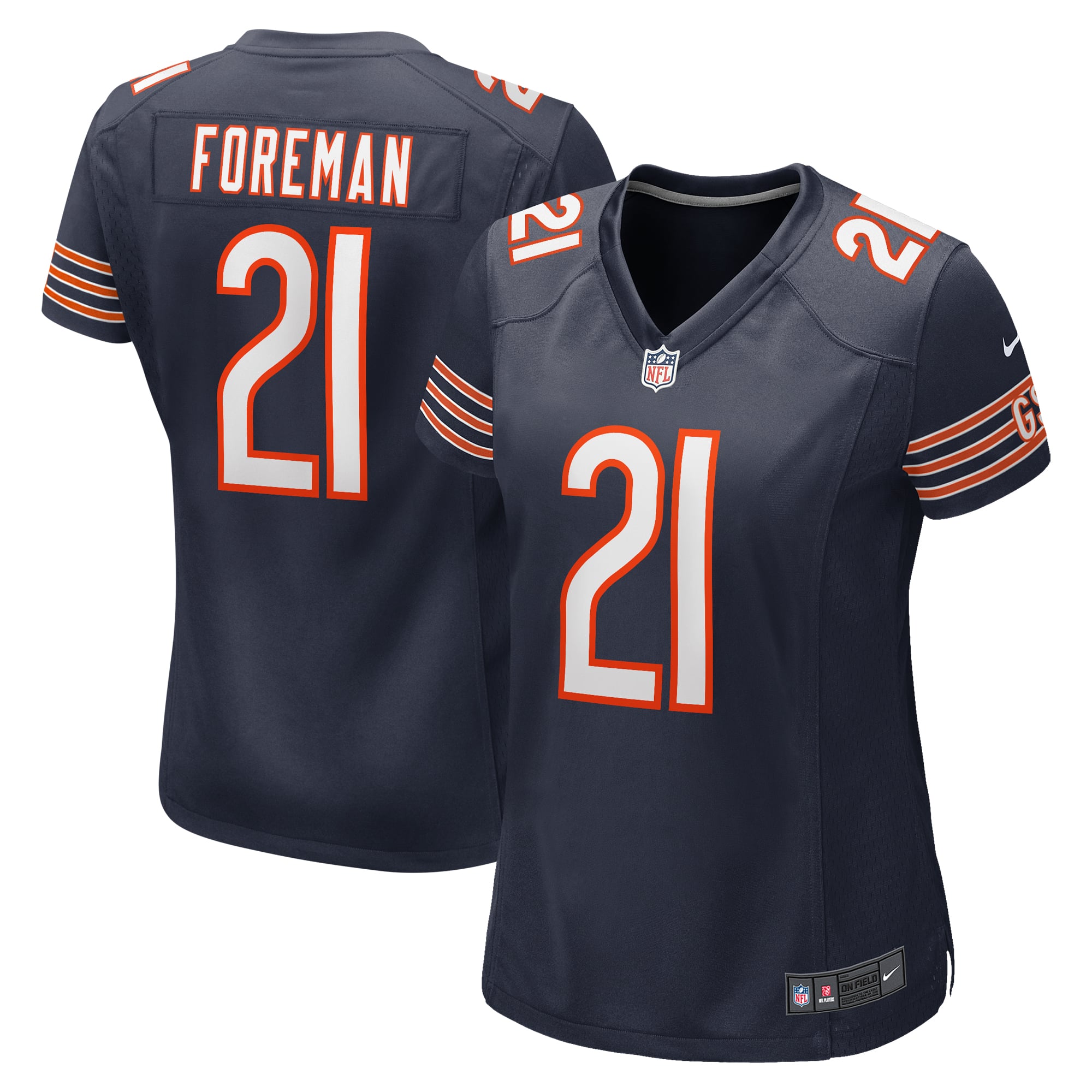D'Onta Foreman Chicago Bears Women's Game Jersey - Navy - Image 2