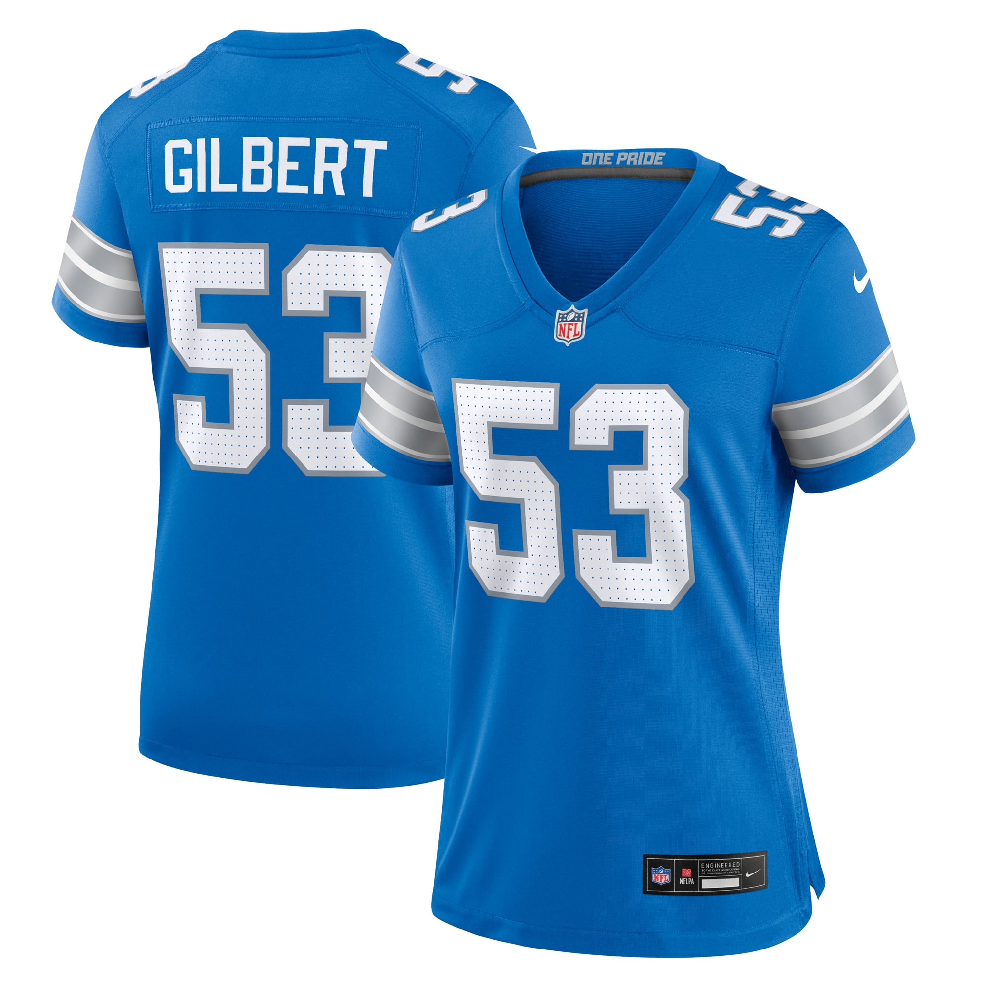 DaRon Gilbert Detroit Lions Women's Game Jersey - Blue - Image 2