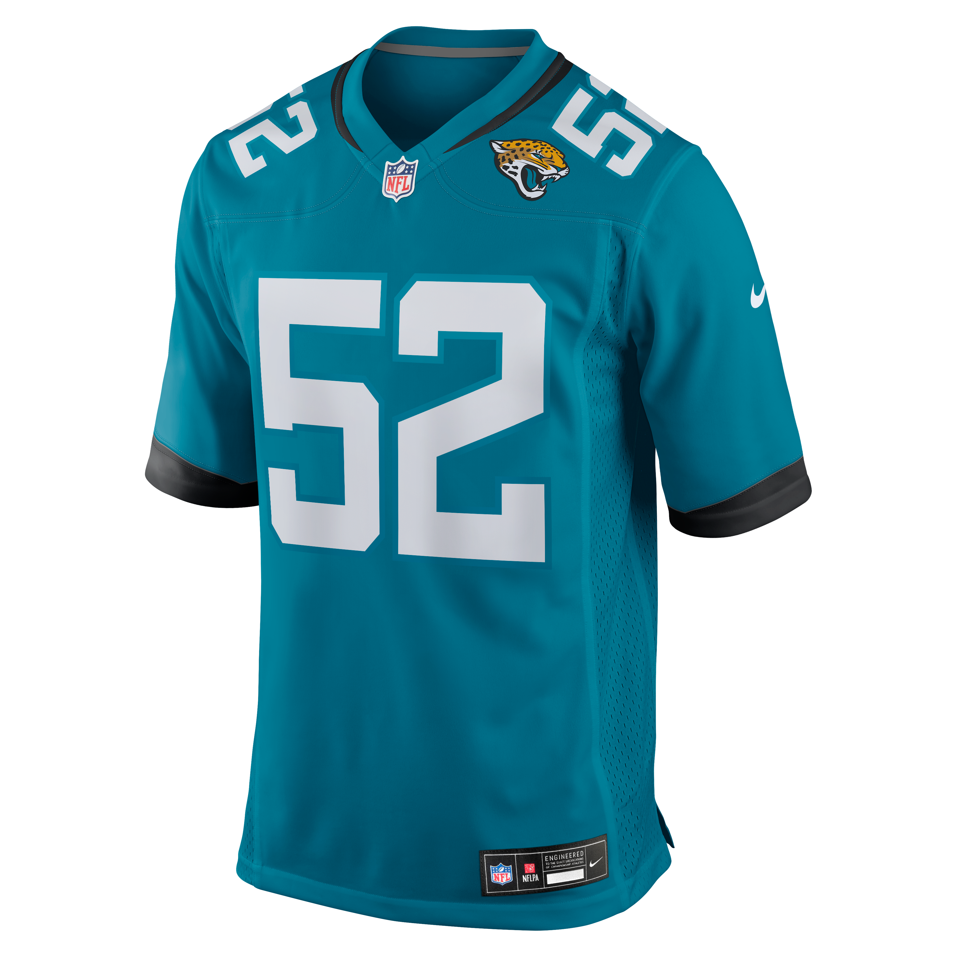 DaVon Hamilton Jacksonville Jaguars Game Jersey - Teal - Image 3