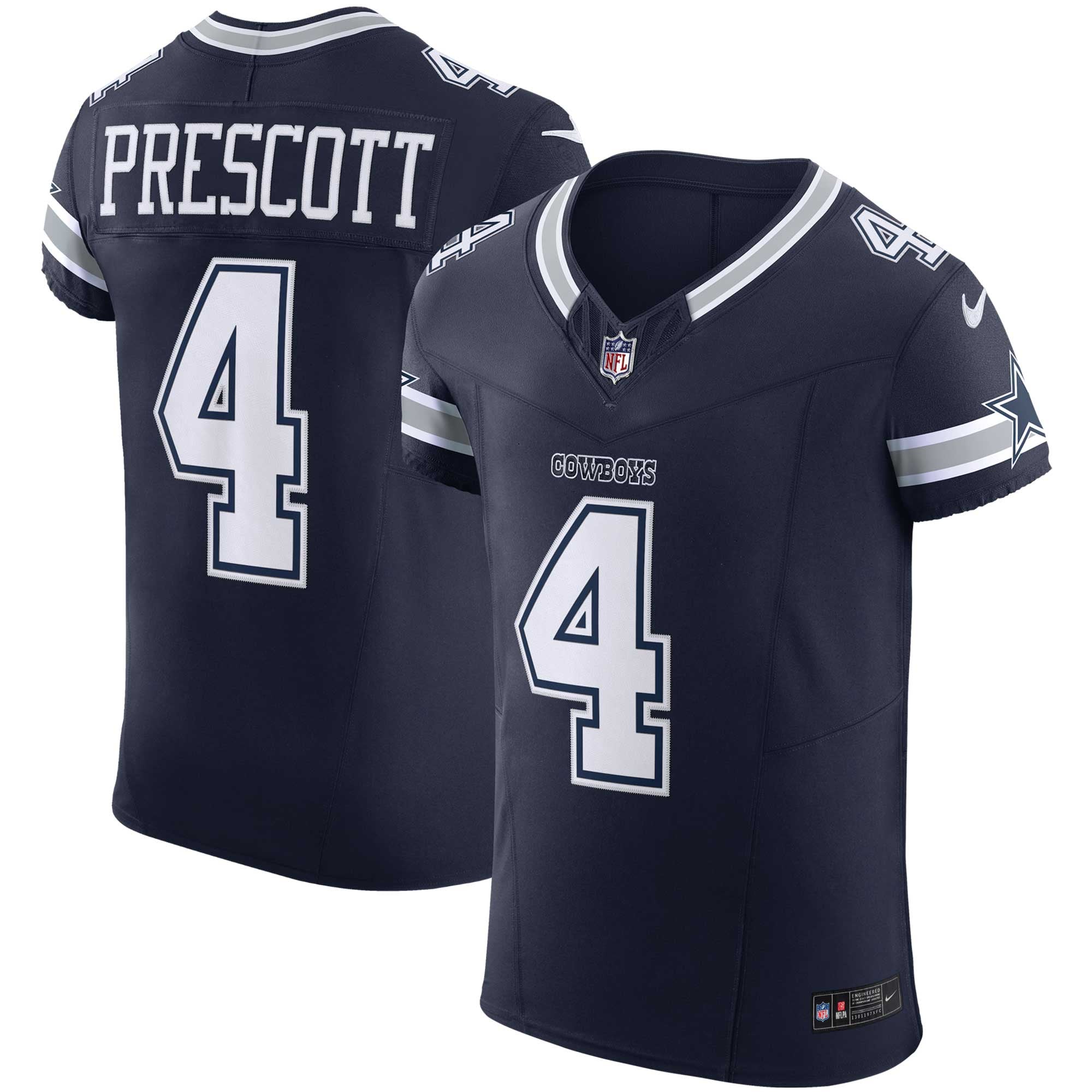 Dak Prescott Dallas Cowboys Team Vapor F.U.S.E. Elite Jersey - Navy