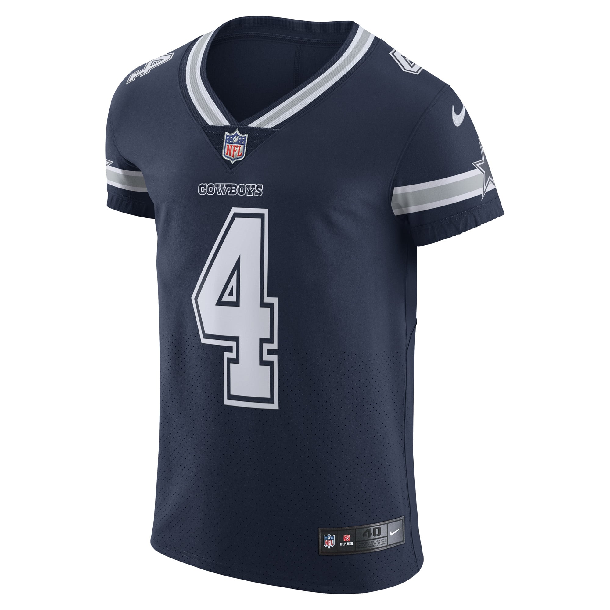 Dak Prescott Dallas Cowboys Vapor Elite Player Team Jersey - Navy - Image 3