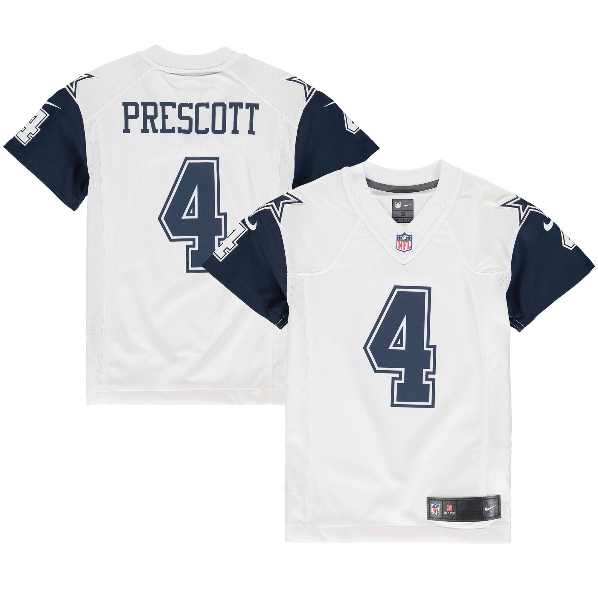 Dak Prescott Dallas Cowboys Youth Throwback Game Jersey - White