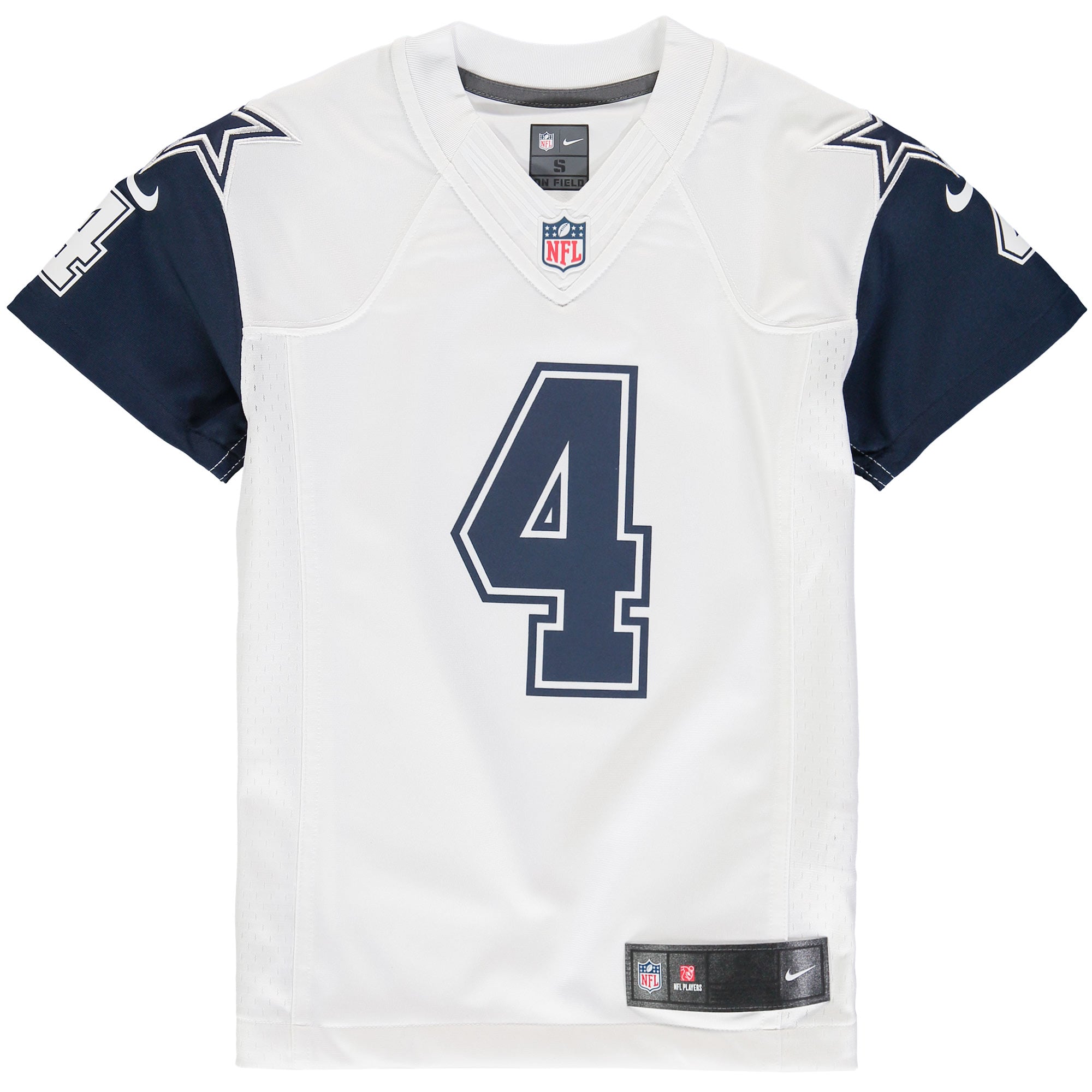 Dak Prescott Dallas Cowboys Youth Throwback Game Jersey - White - Image 3