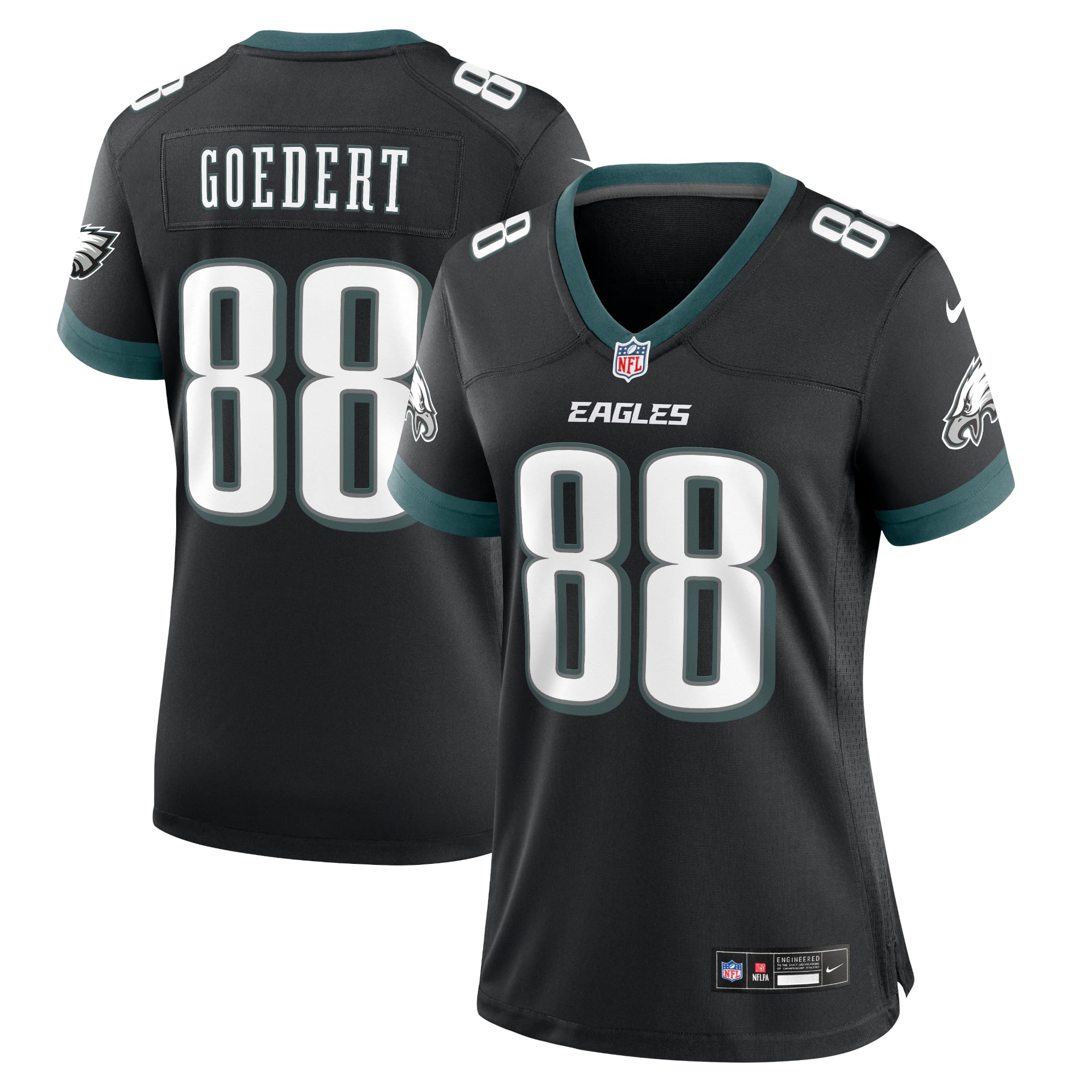 Dallas Goedert Philadelphia Eagles Women's Alternate Game Jersey - Black - Image 2