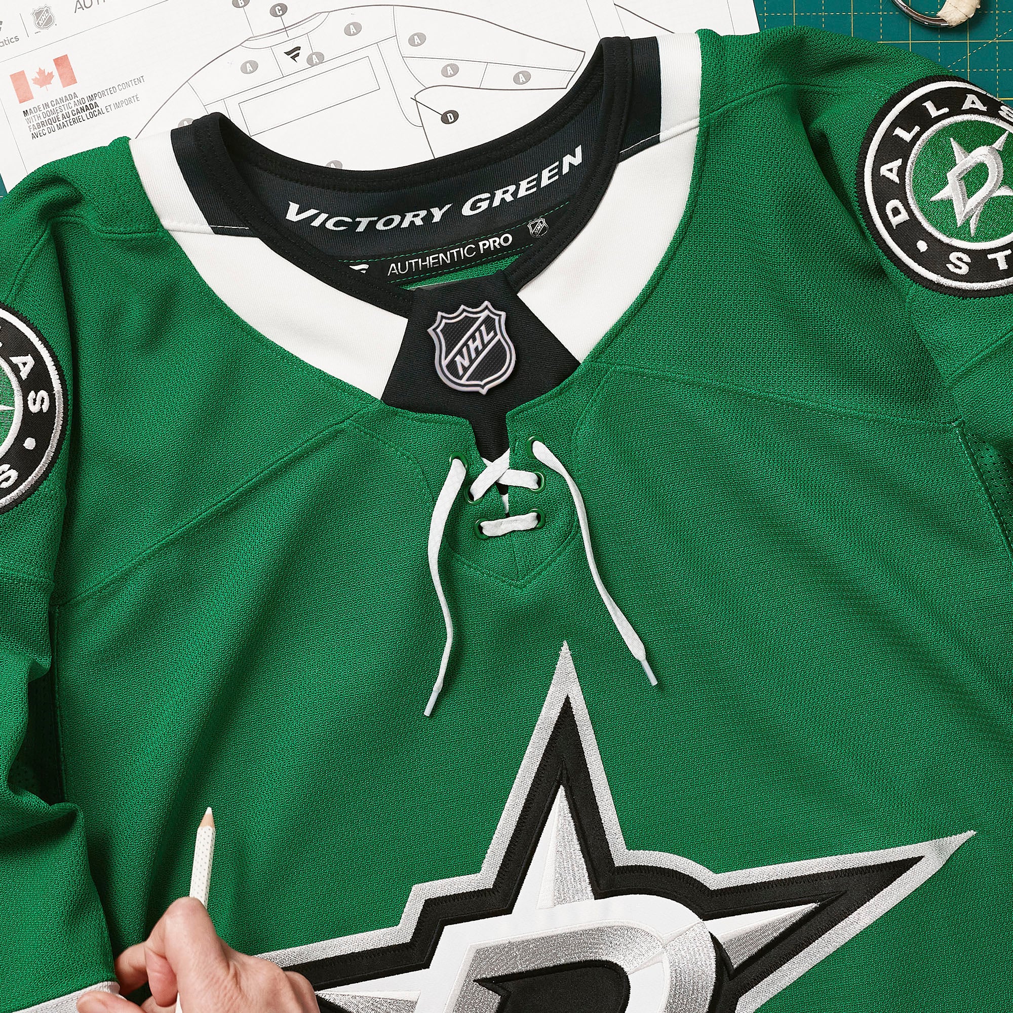 Dallas Stars Home Pro Custom Jersey - Kelly Green - Image 7