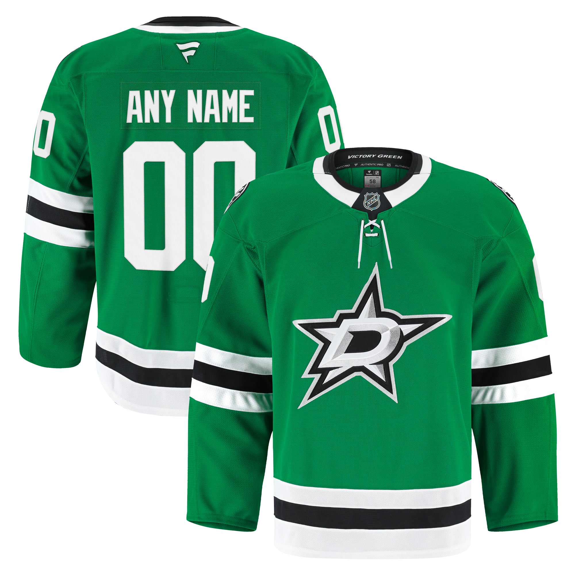Dallas Stars Home Pro Custom Jersey - Kelly Green