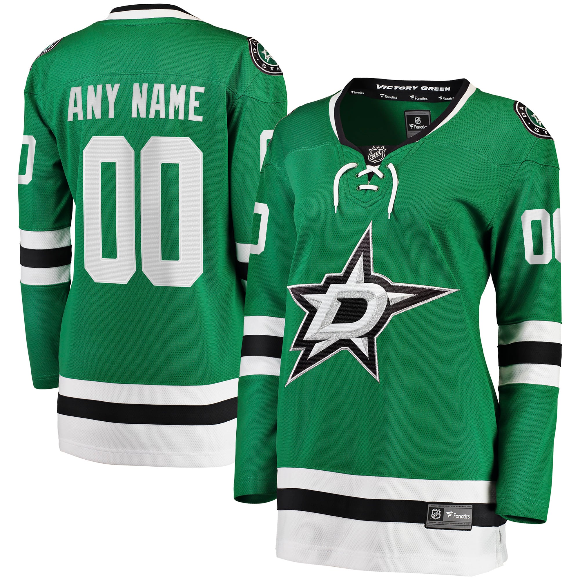 Dallas Stars Women's Home Breakaway Custom Jersey - Green - Image 2