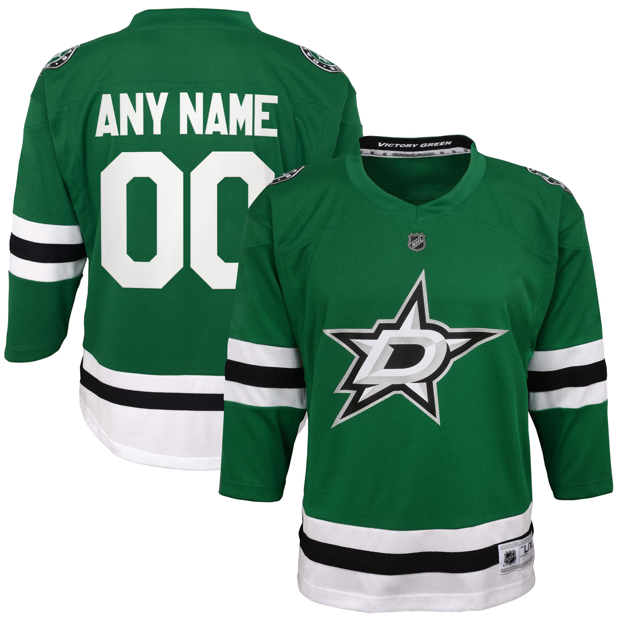 Dallas Stars Youth Home Custom Jersey - Green - Image 2
