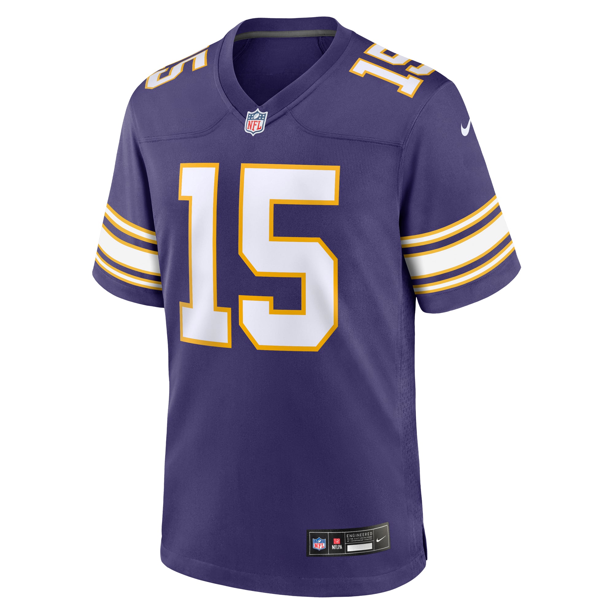 Dallas Turner Minnesota Vikings Game Jersey - White - Purple - Image 3