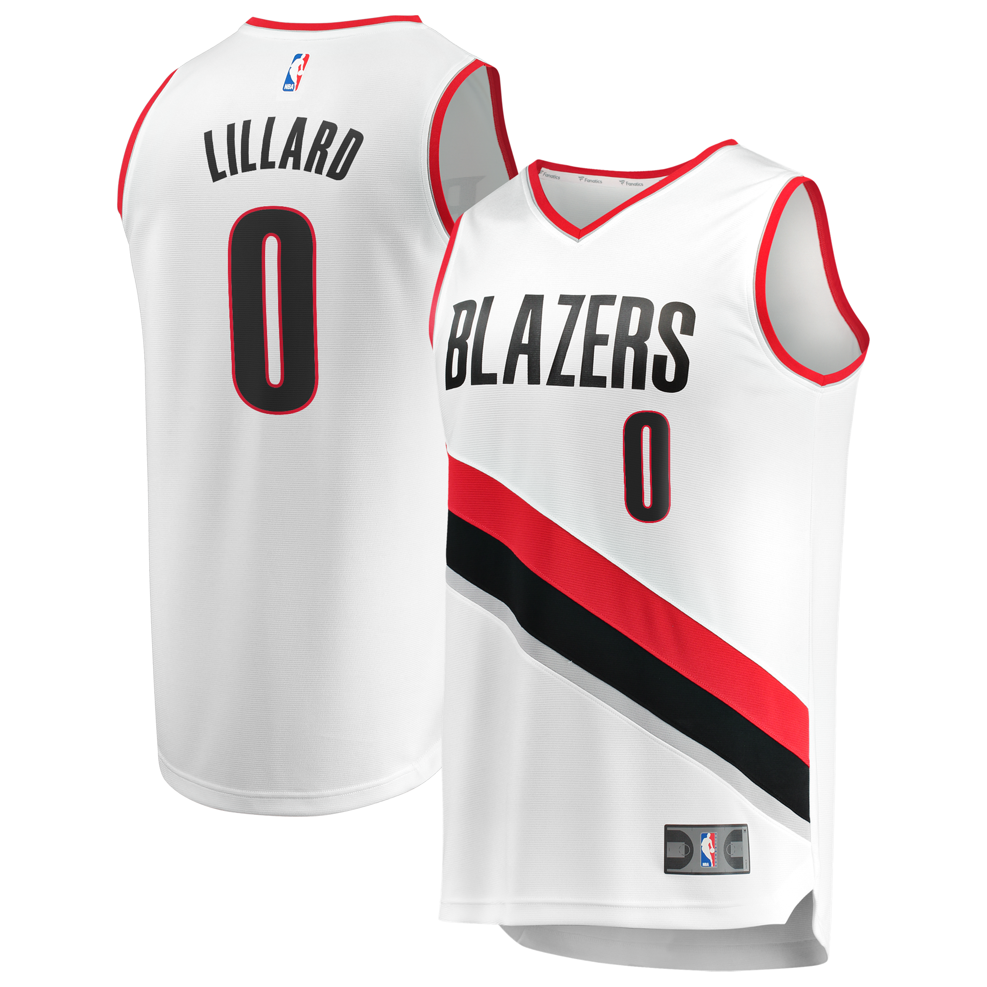 Damian Lillard Portland Trail Blazers Fast Break Jersey - White - Association Edition - Image 2