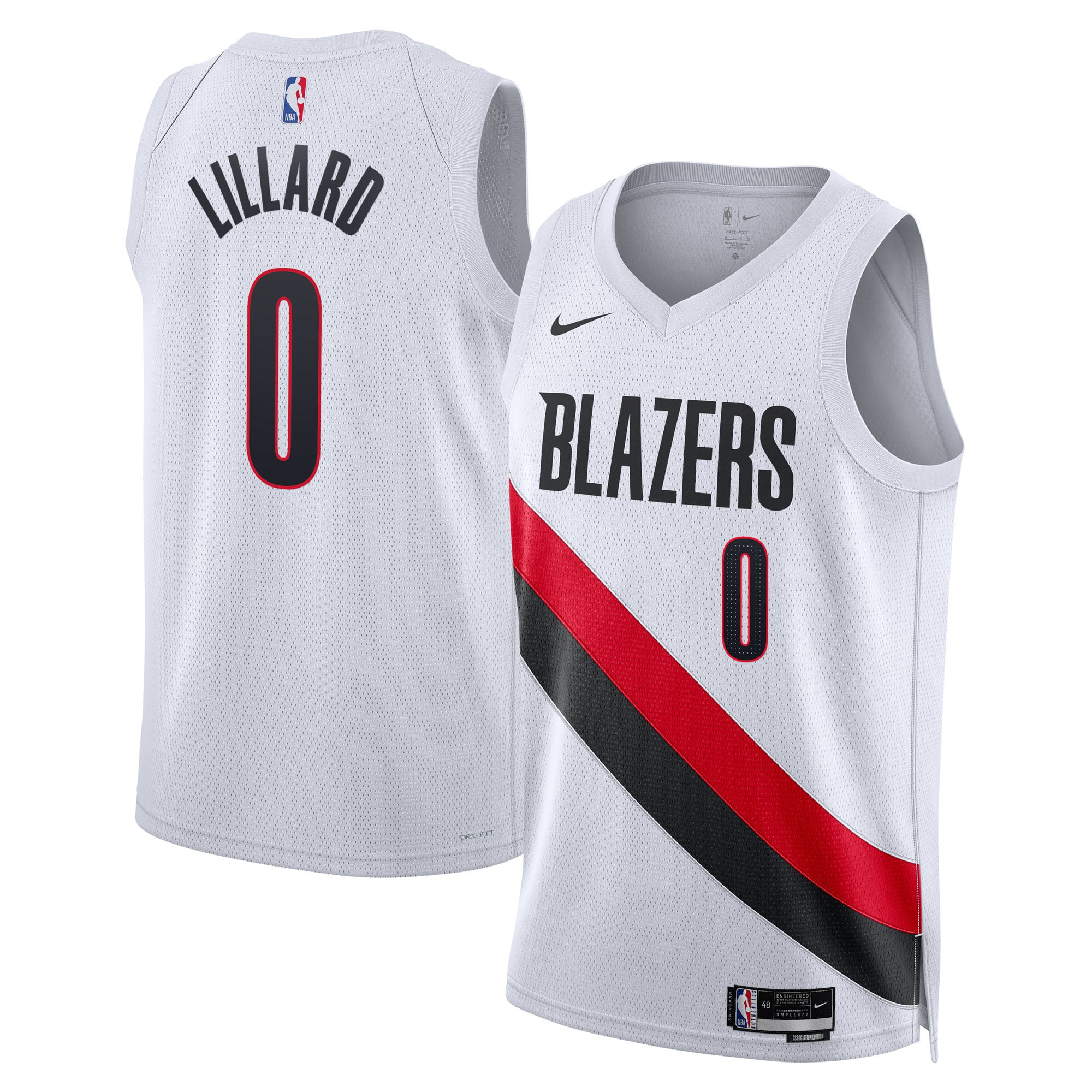 Damian Lillard Portland Trail Blazers Unisex Swingman Jersey - Association Edition - White - Image 2